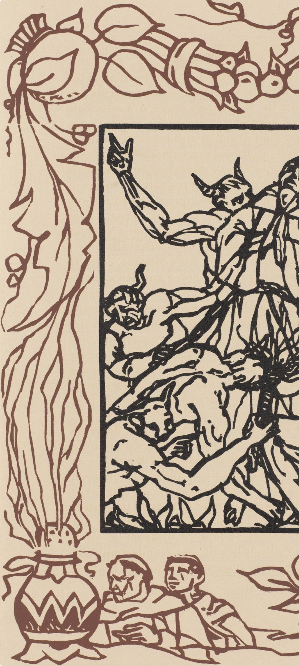 Mile Bernard, Composition (Morane, No. 100), Les Petites Fleurs De St. Franoise, Woodcut