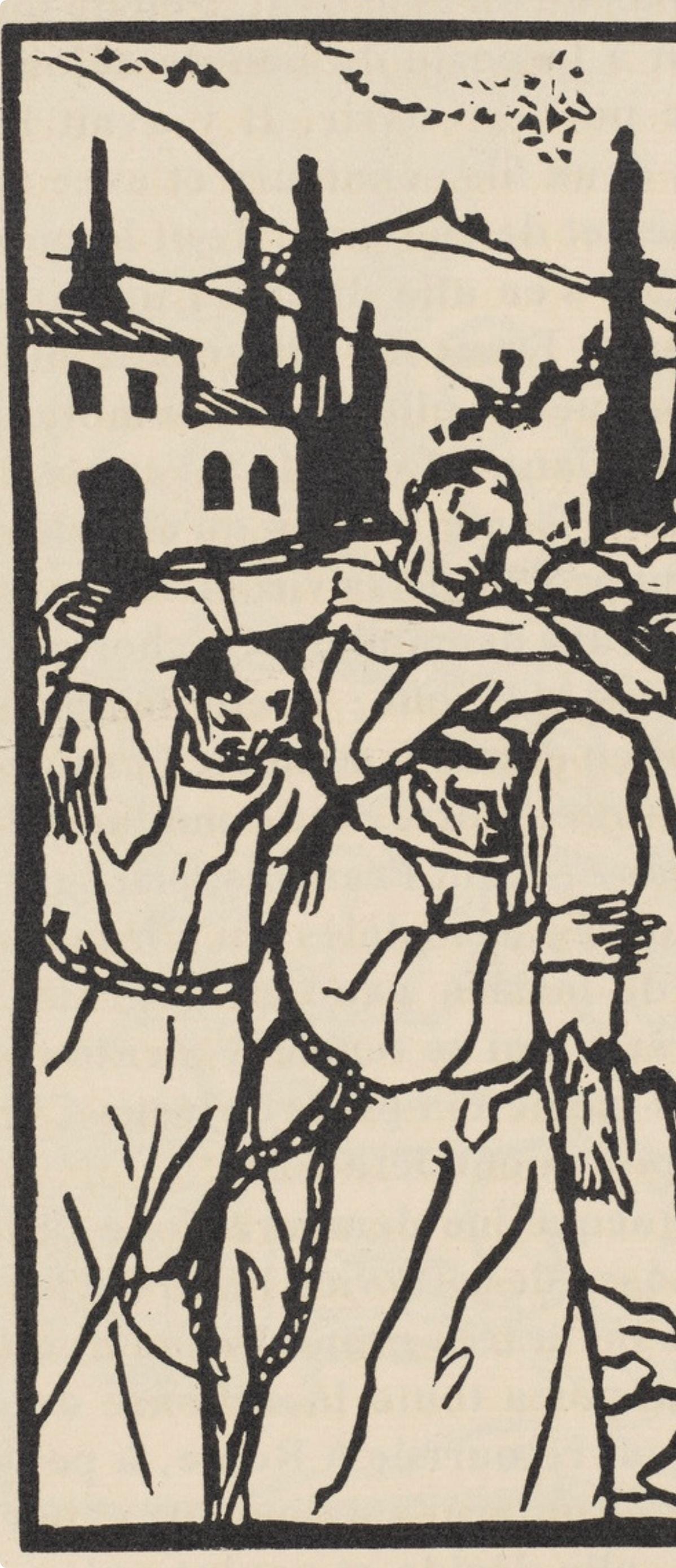 Mile Bernard, Composition (Morane, No. 100), Les Petites Fleurs De St. Franoise, Woodcut