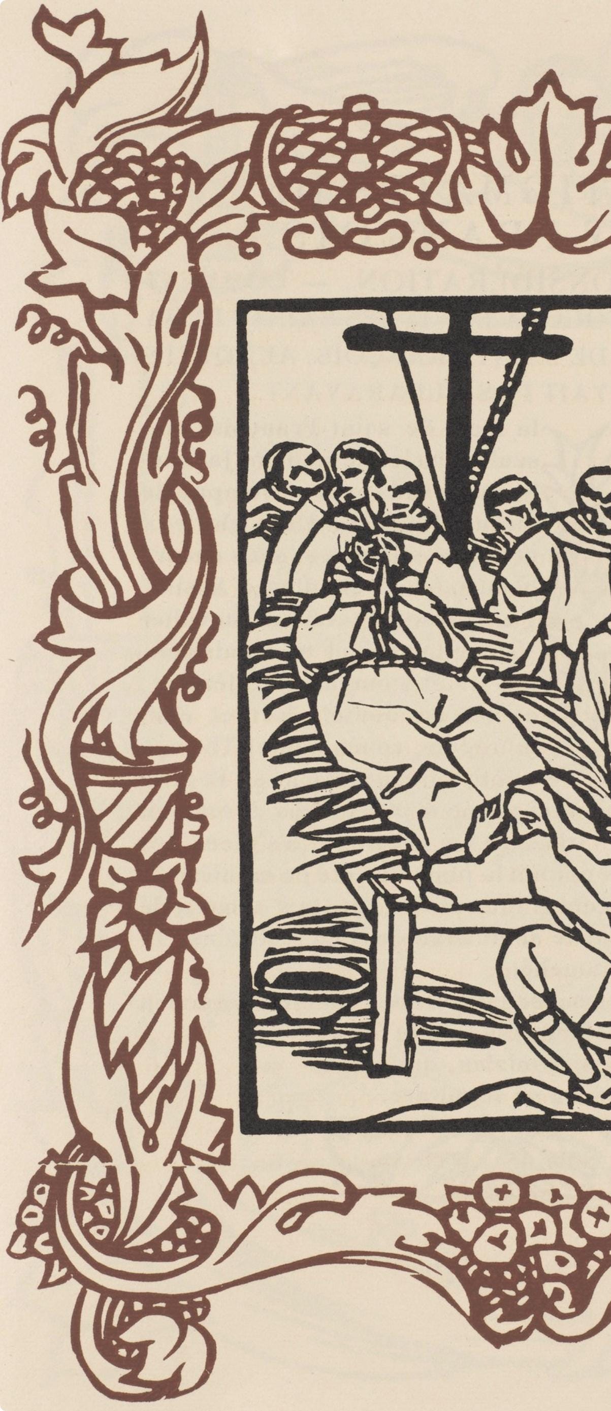 Mile Bernard, Composition (Morane, No. 100), Les Petites Fleurs De St. Franoise, Woodcut