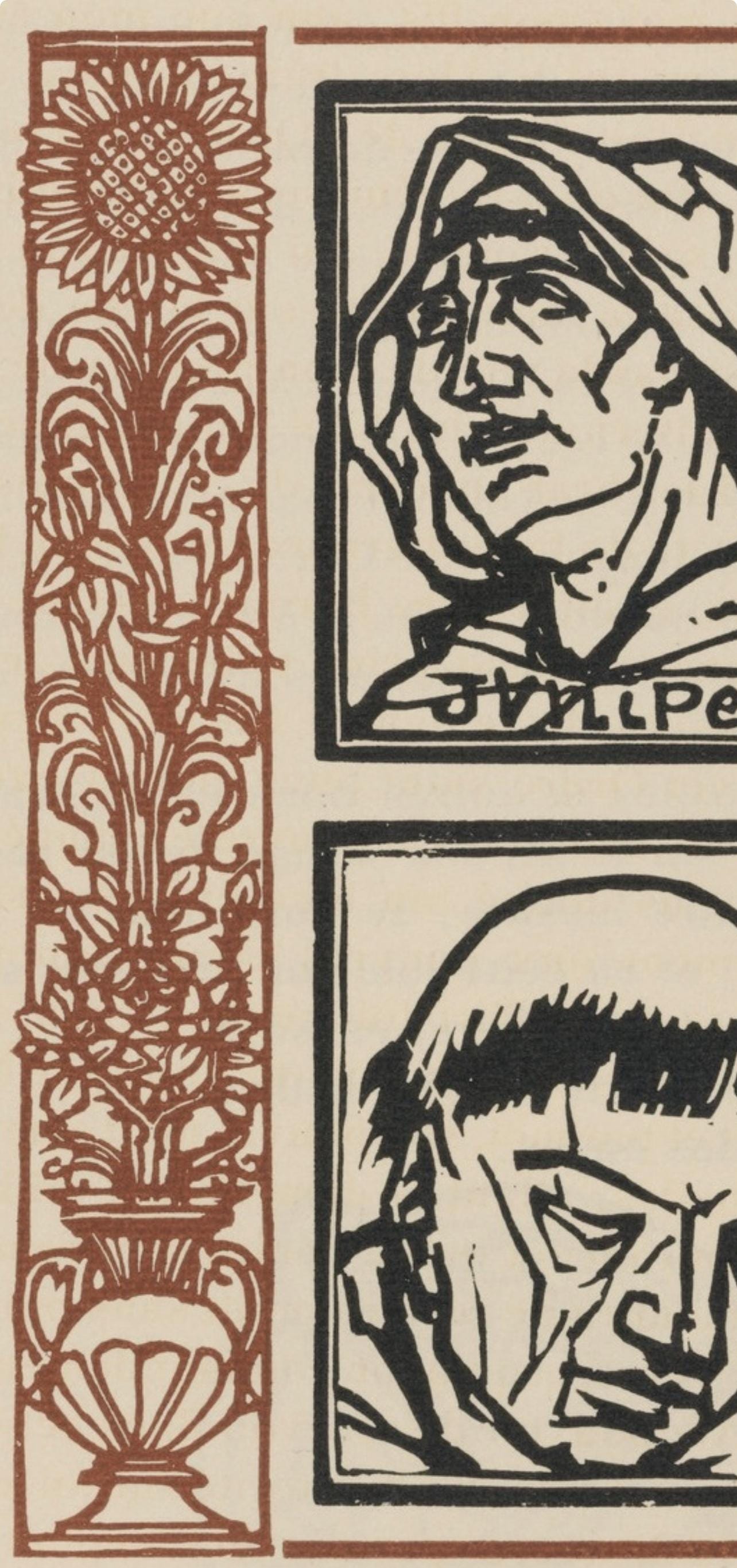 Mile Bernard, Composition (Morane, No. 100), Les Petites Fleurs De St. Franoise, Woodcut