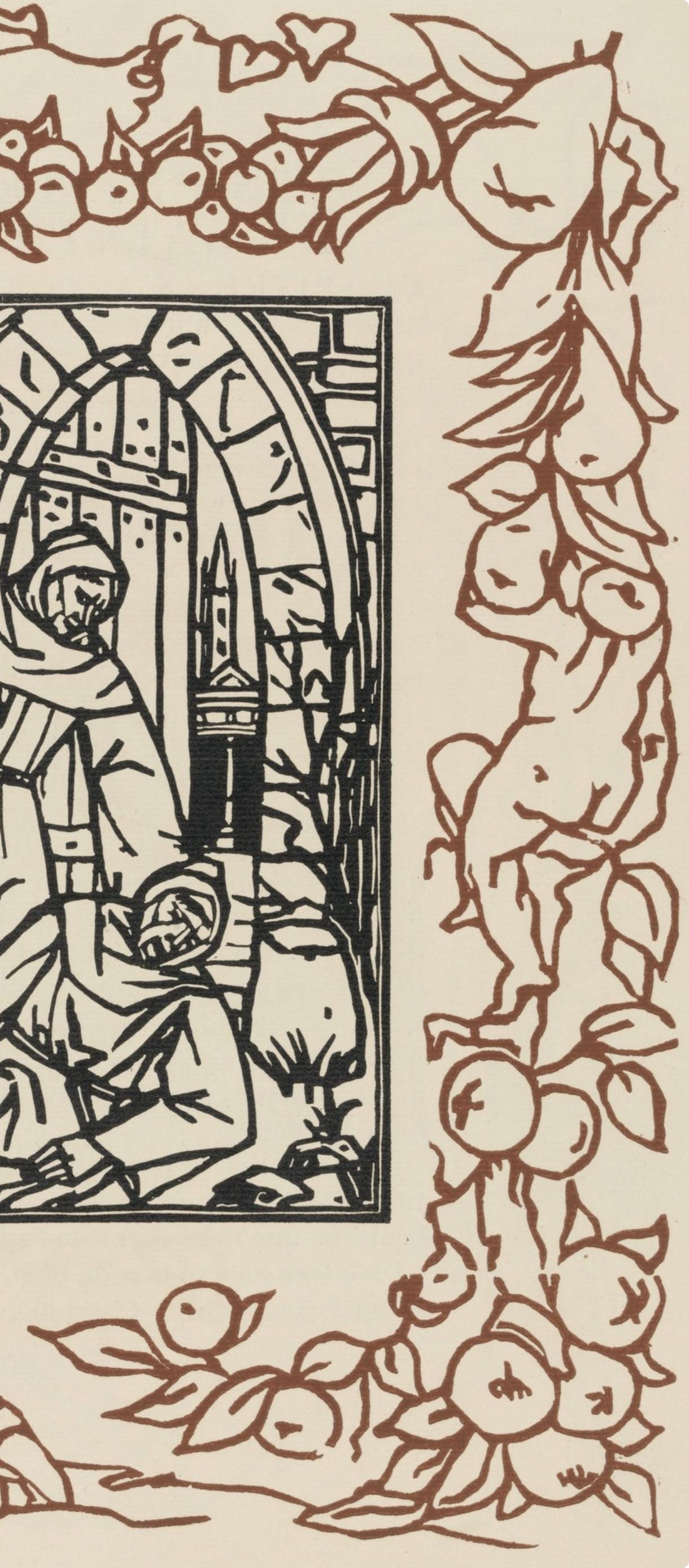 Mile Bernard, Composition (Morane, No. 100), Les Petites Fleurs De St. Franoise, Woodcut