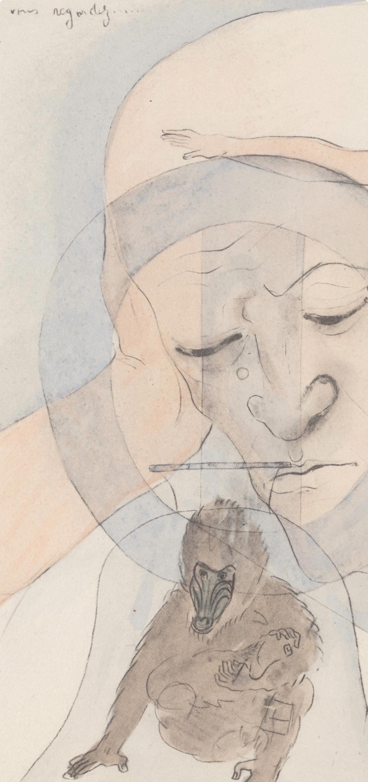 Francis Picabia, Composition, Le Peseur D'Mes (The Weigher Of Souls), Lithograph