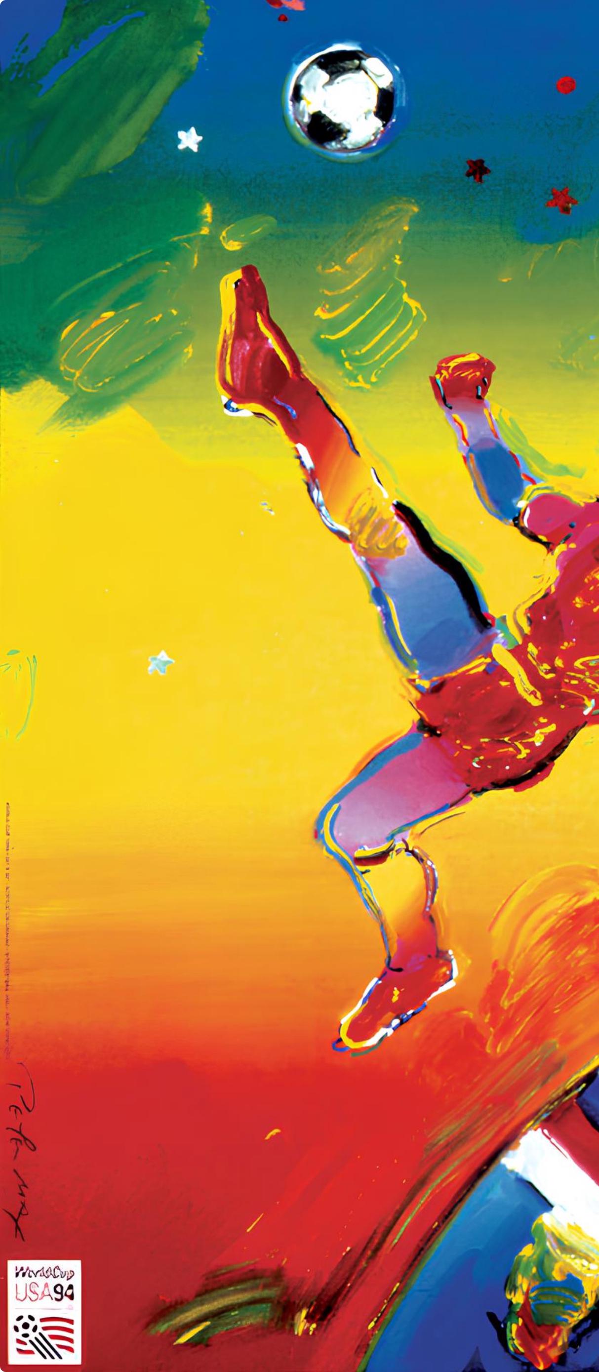 Peter Max, World Cup '94, 1994, Hand Signed, Official Edition Offset Lithograph