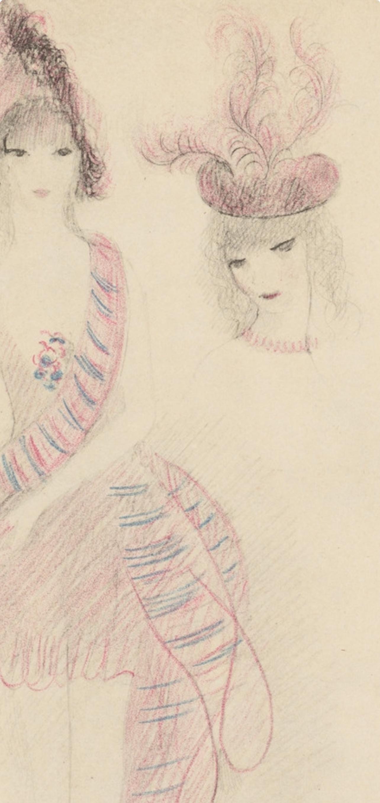 Marie Laurencin, Composition, Les Biches, Lithograph