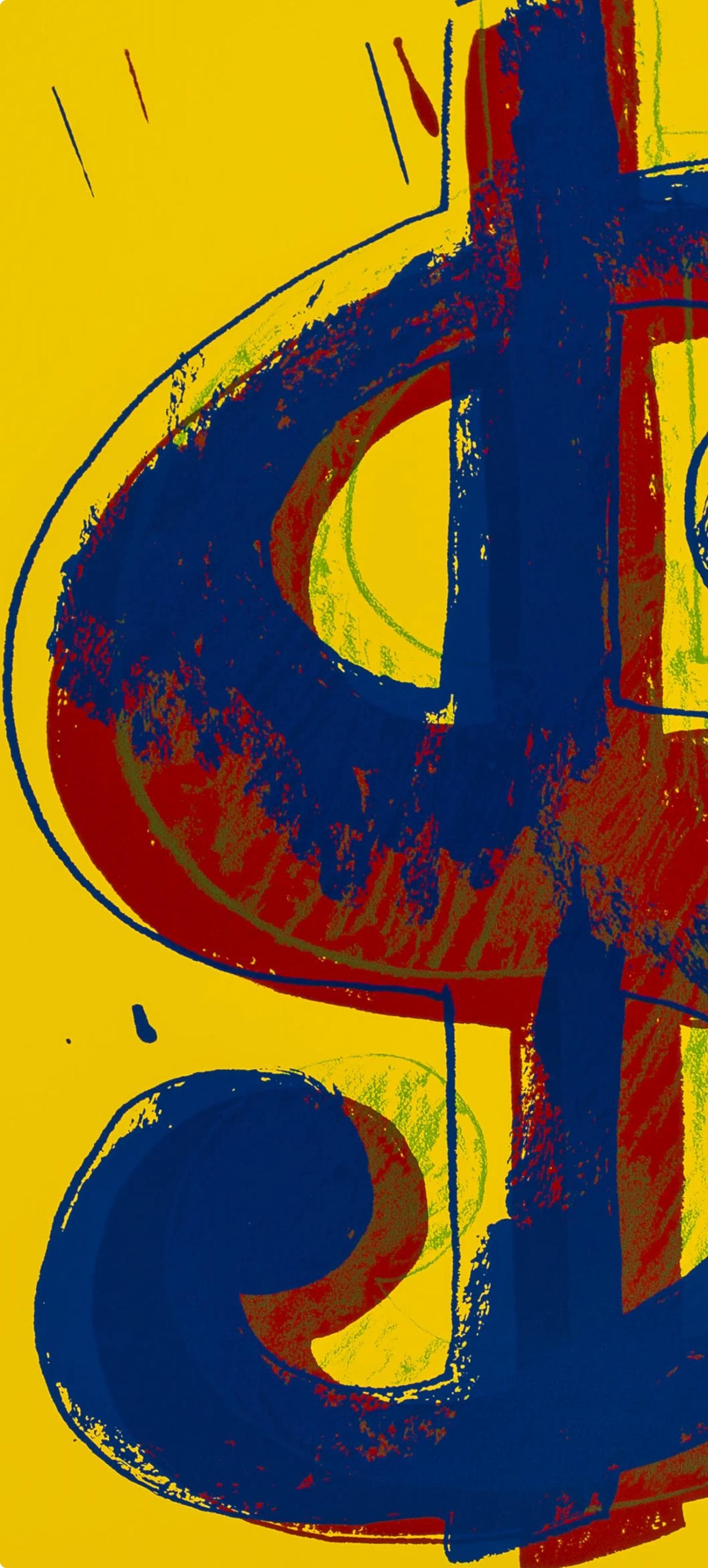 Andy Warhol, Dollar Sign, Yellow, Official, Sunday B. Morning, Silkscreen