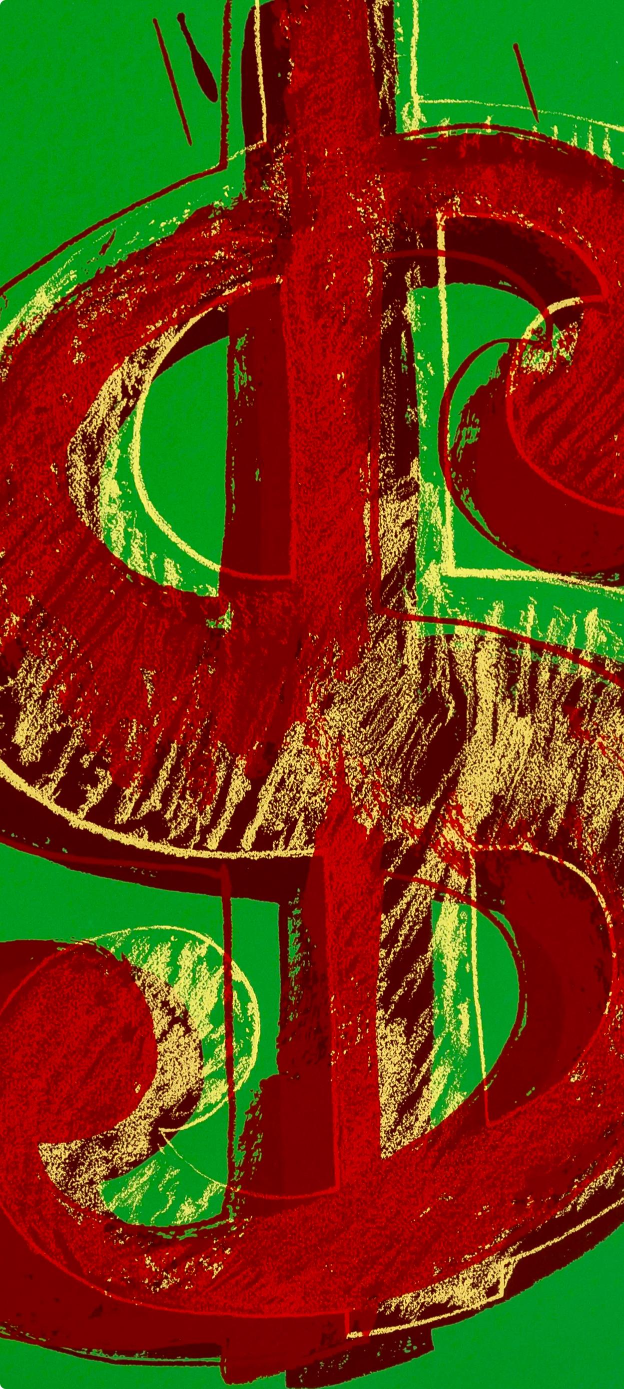 Andy Warhol, Dollar Sign, Green, Official, Sunday B. Morning, Silkscreen