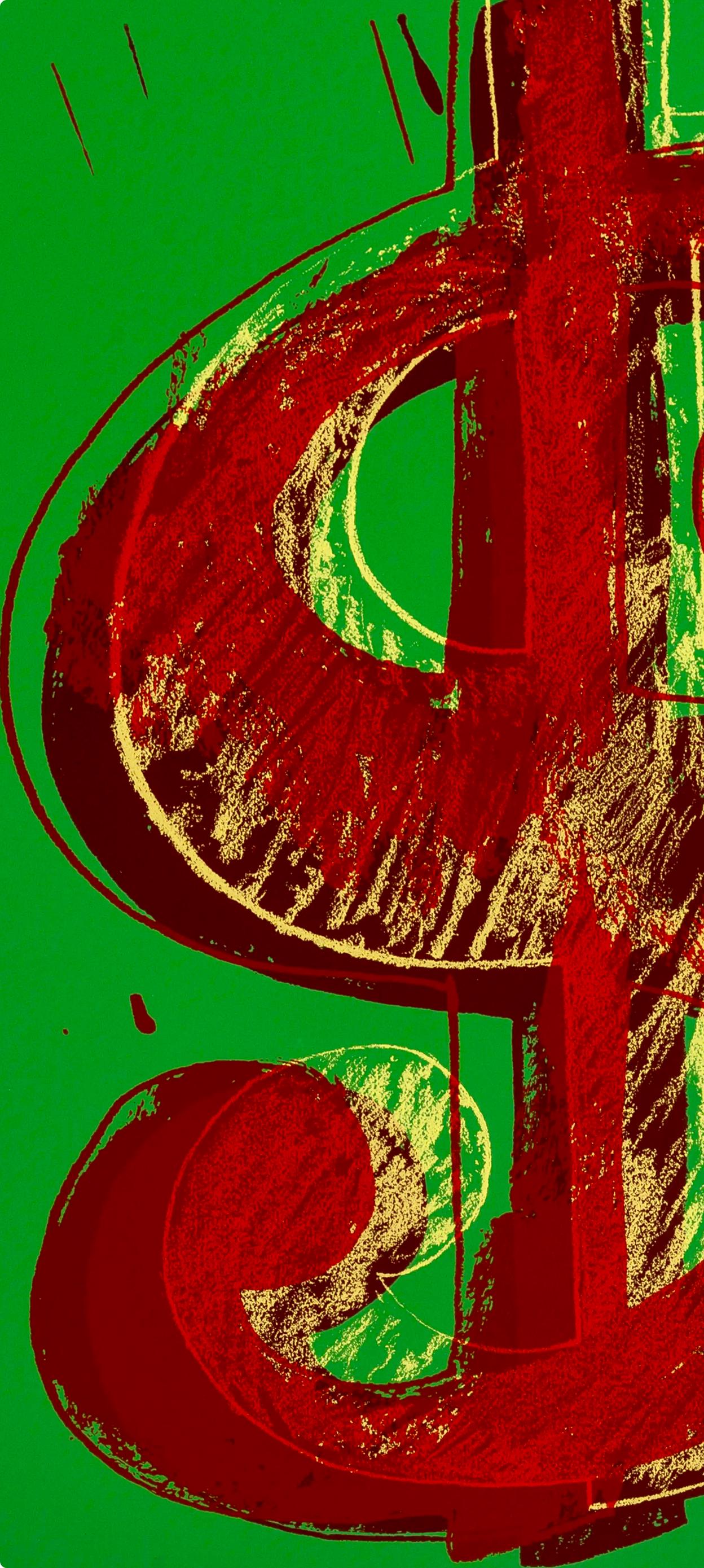 Andy Warhol, Dollar Sign, Green, Official, Sunday B. Morning, Silkscreen