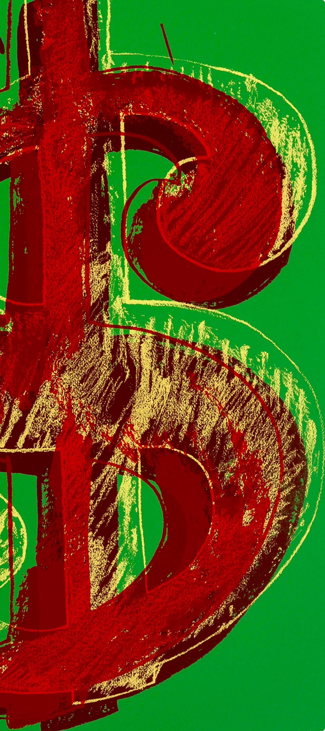 Andy Warhol, Dollar Sign, Green, Official, Sunday B. Morning, Silkscreen