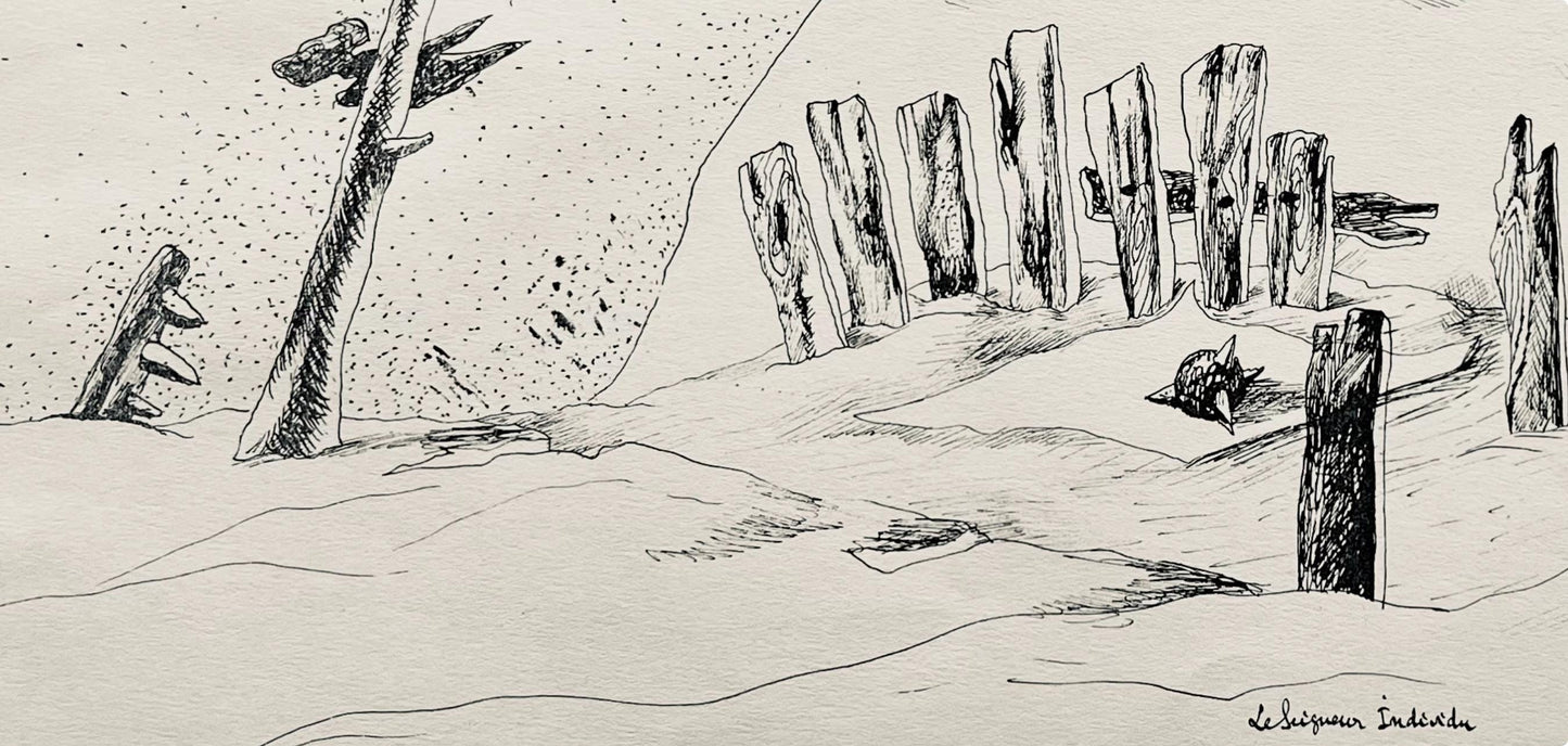 Jean Lurat, Le Seigneur Individu, Huit Dessins La Plume, Lithograph