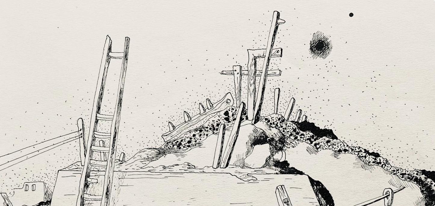 Jean Lurat, Aprsa On Recommence, Huit Dessins La Plume, Lithograph