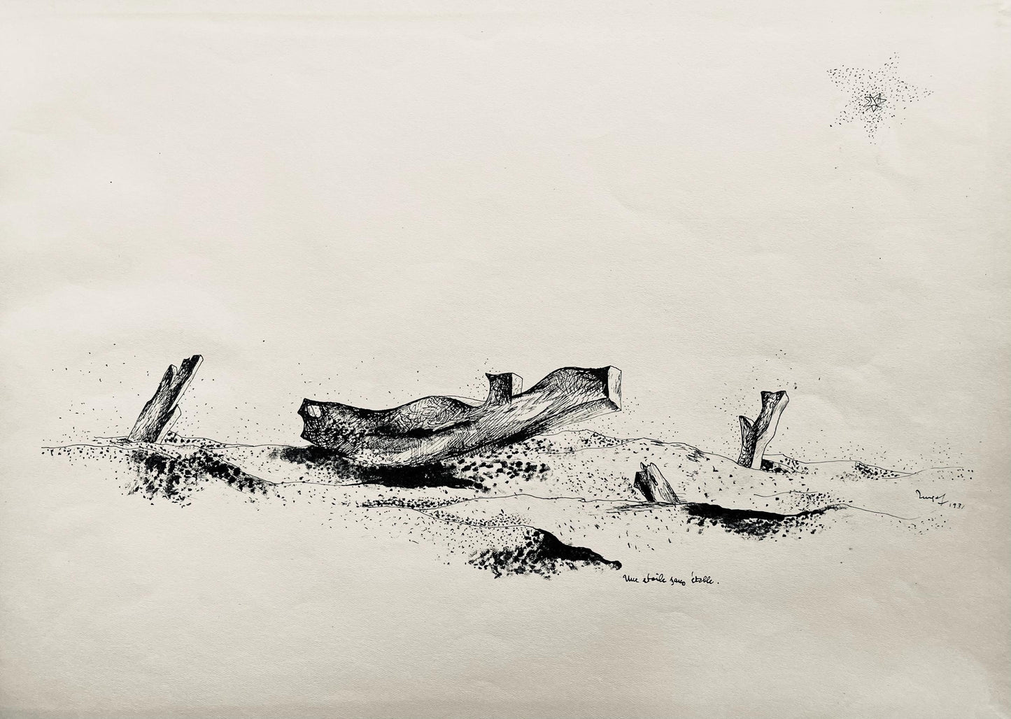 Jean Lurat, Une Toile Sans Table, Huit Dessins La Plume, Lithograph