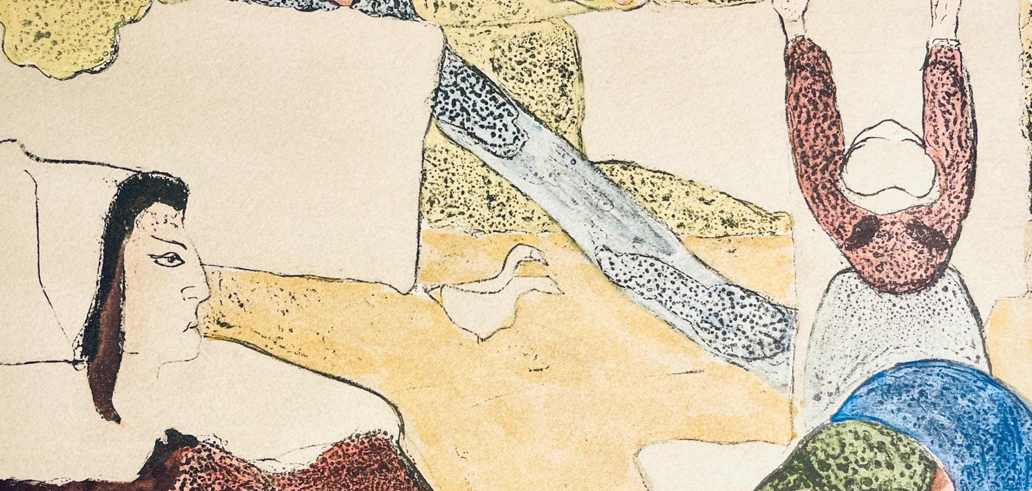 Mile Bernard, Composition, Loge De Mile Bernard, Woodcut