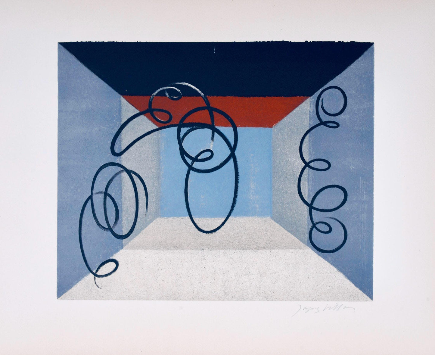 Jacques Villon, Composition (Ginestet/Pouillon 65-72), Jacques Villon, Huit Lithographies,