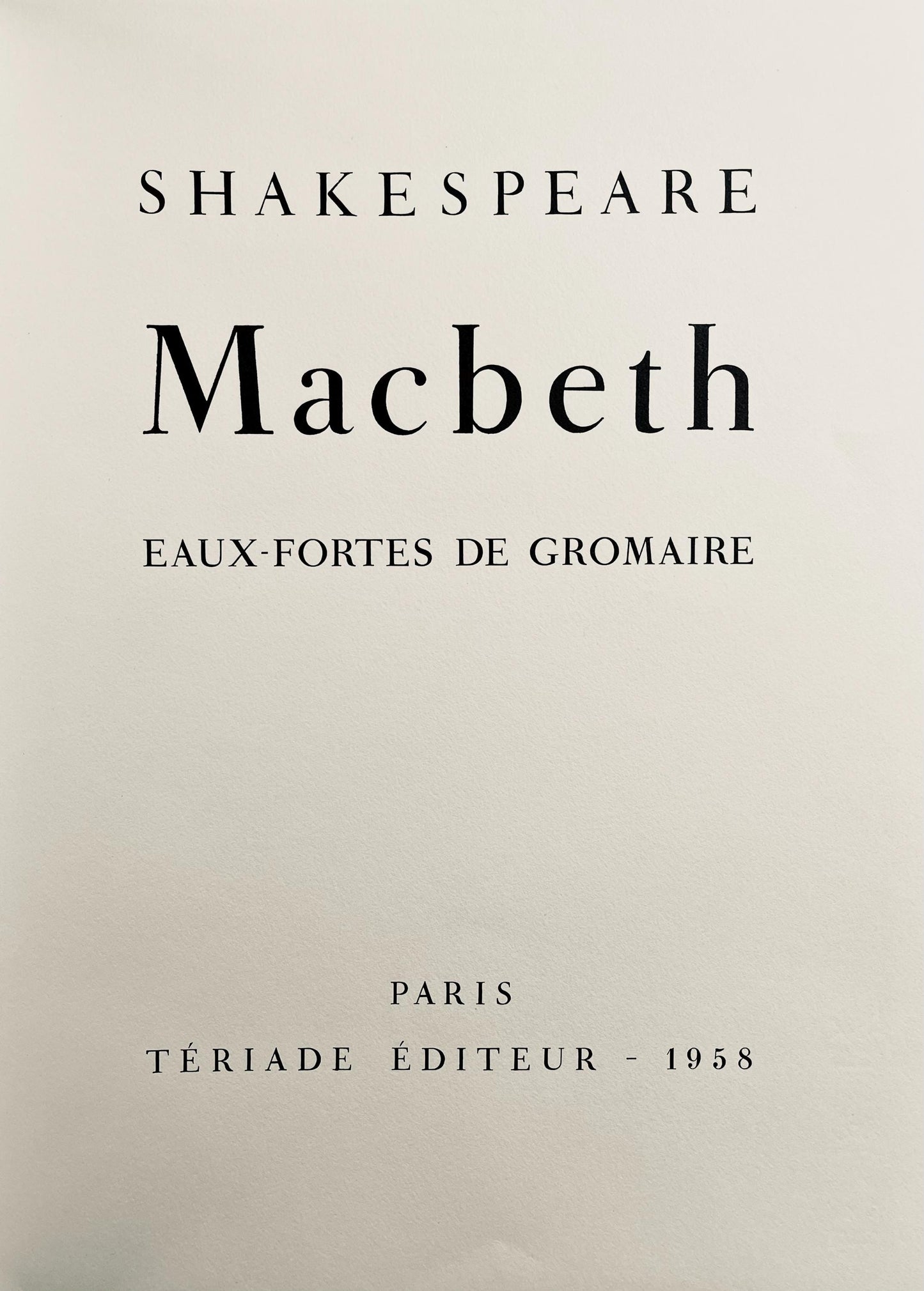 Marcel Gromaire, Le Meurtre De Duncan, Scne Viii, Shakespeare, Macbeth, Eaux-Fortes De Gromaire,