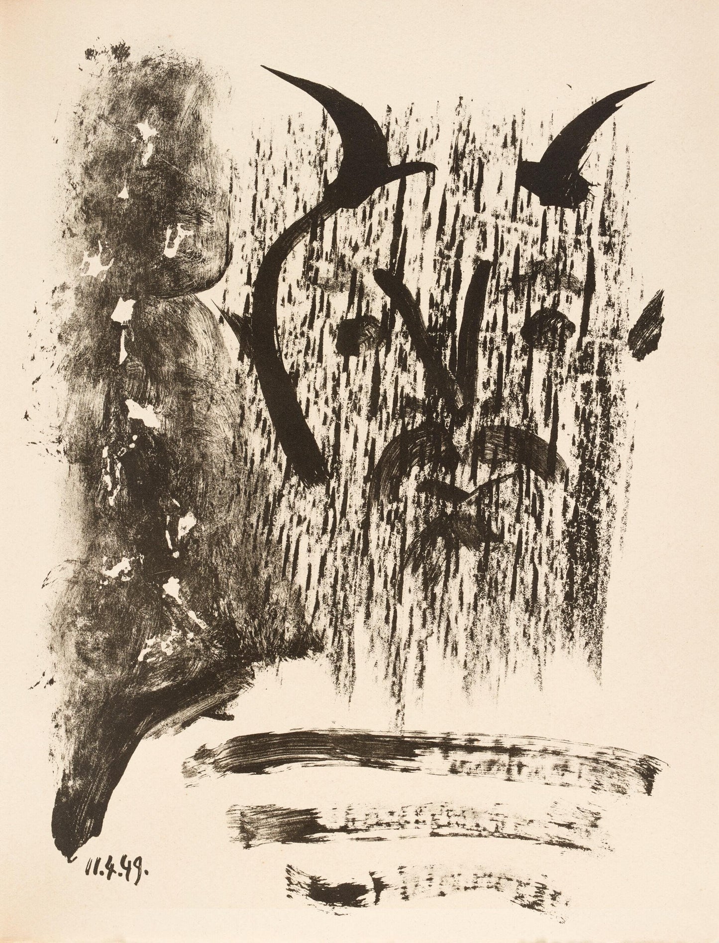 Pablo Picasso, Composition (Bloch 605-608; Mourlot 177; Reue 519-522), Elegy Of Ihpetonga,