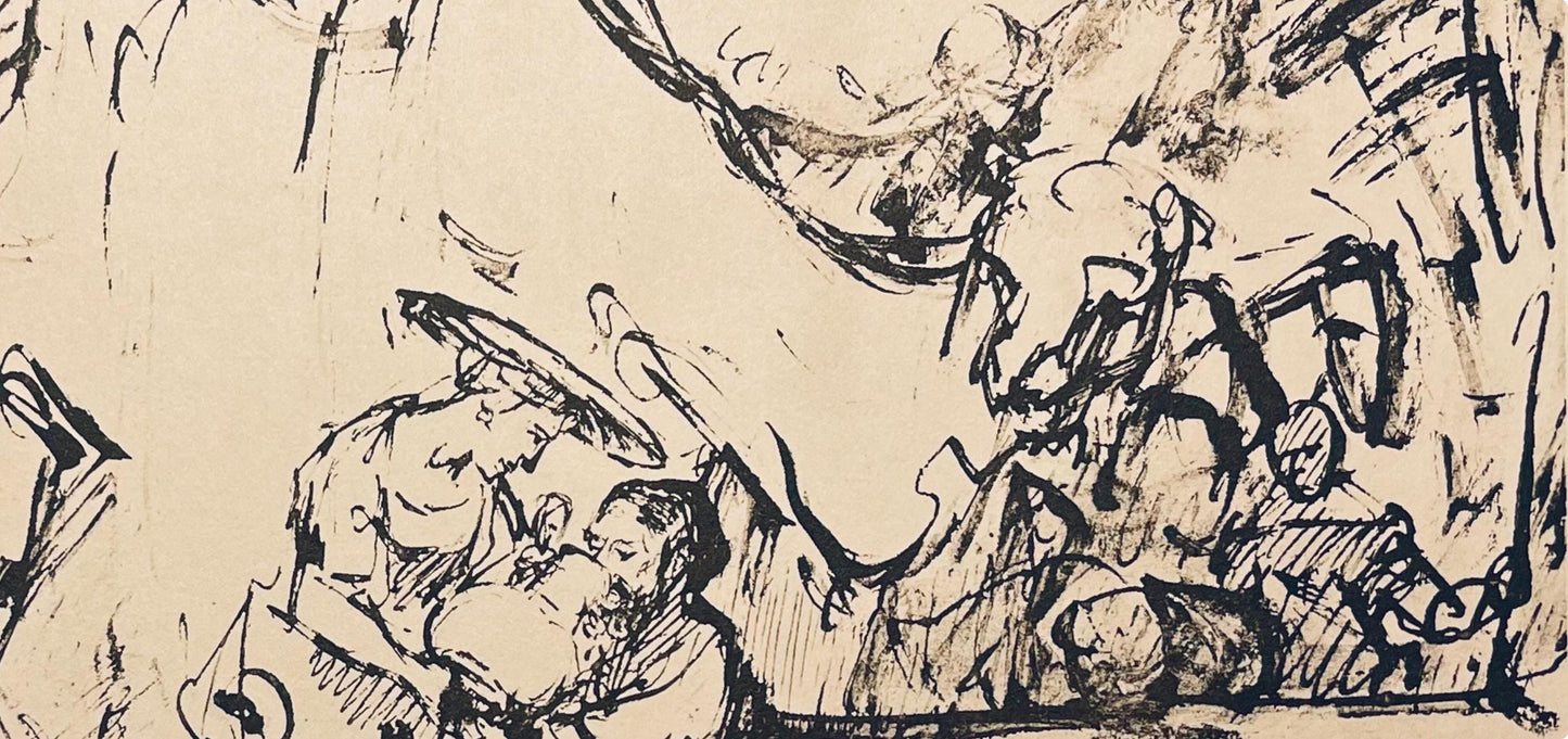 Rembrandt Van Rijn, Eliezer And Rebekah At The Well, Rembrandt, Drawings From The Bible, Collotype