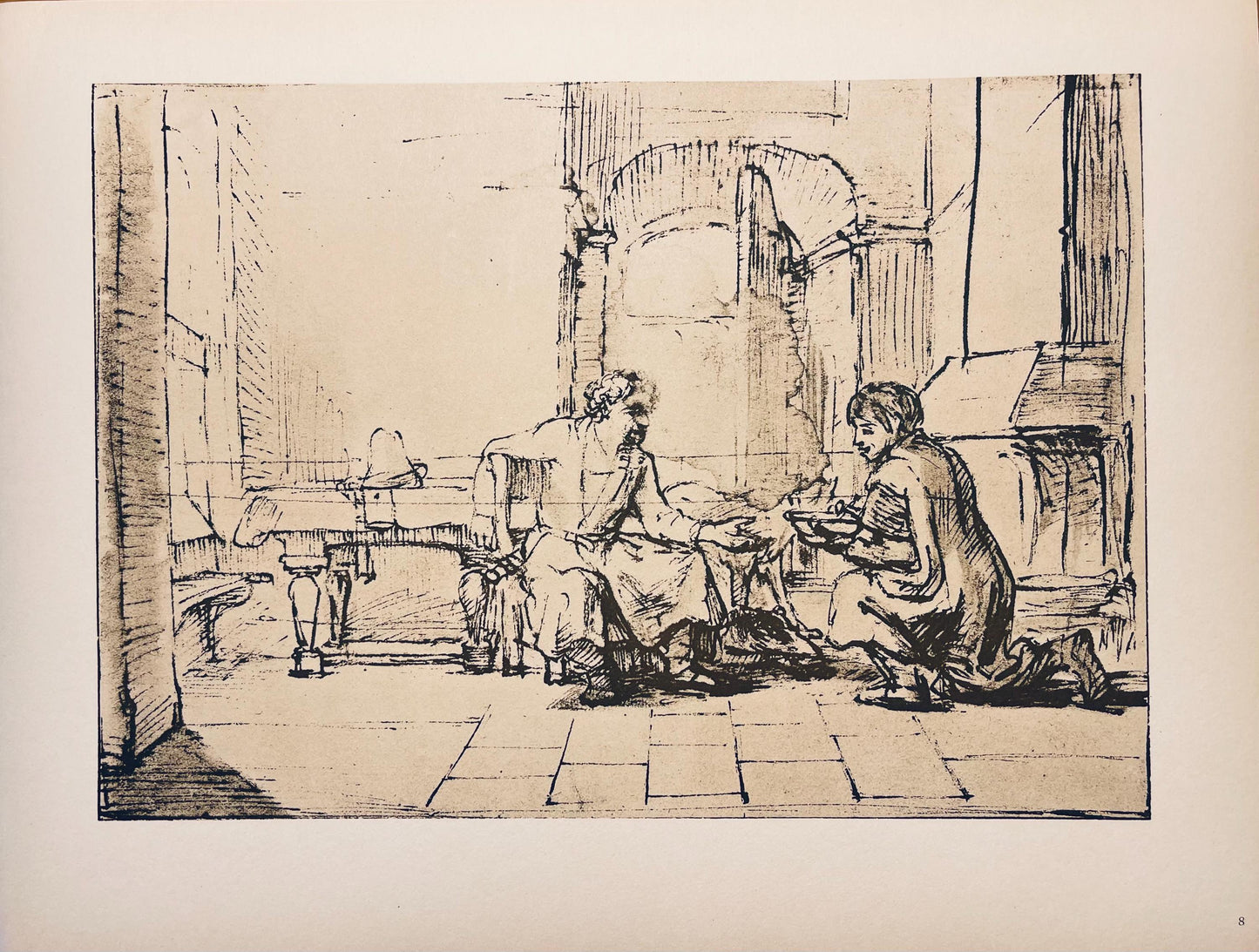 Rembrandt Van Rijn, Esau Selling His Birthright, Rembrandt, Drawings From The Bible, Collotype