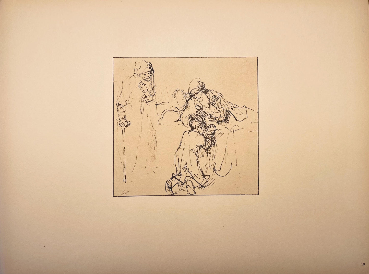 Rembrandt Van Rijn, Isaac Blessing Jacob, Drawings From The Bible, Collotype