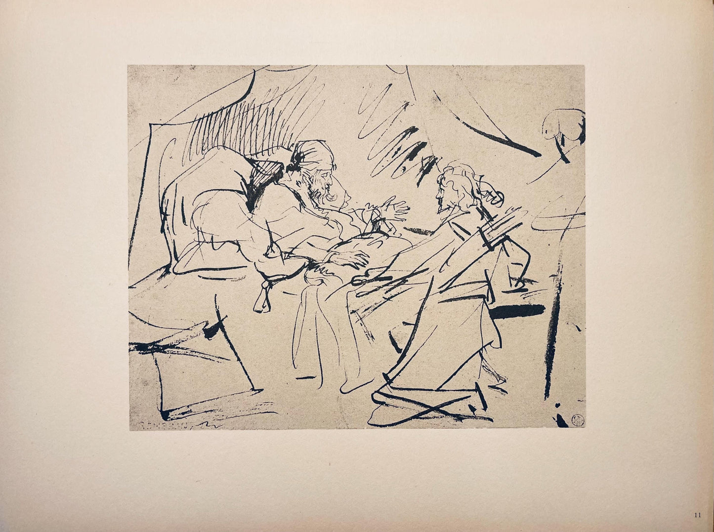 Rembrandt Van Rijn, Isaac Refusing His Blessing To Esau, Drawings From The Bible, Collotype