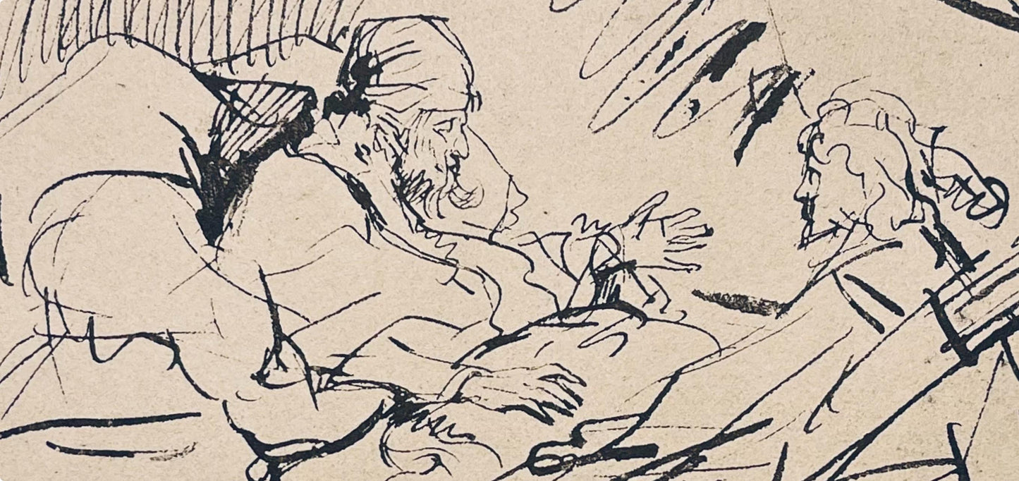 Rembrandt Van Rijn, Isaac Refusing His Blessing To Esau, Drawings From The Bible, Collotype