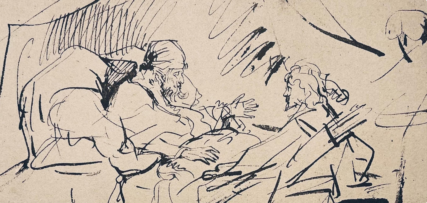 Rembrandt Van Rijn, Isaac Refusing His Blessing To Esau, Drawings From The Bible, Collotype