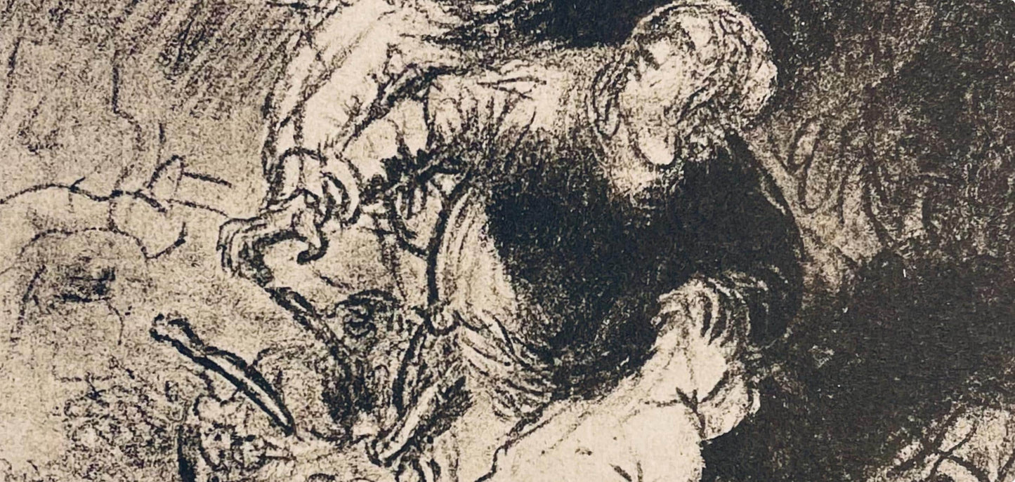 Rembrandt Van Rijn, Abraham About To Sacrifice Isaac, Drawings From The Bible, Collotype