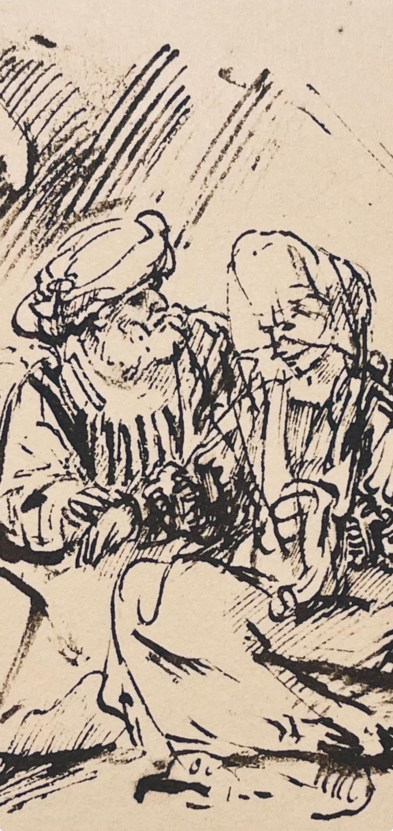 Rembrandt Van Rijn, Judah And Tamar, Drawings From The Bible, Collotype