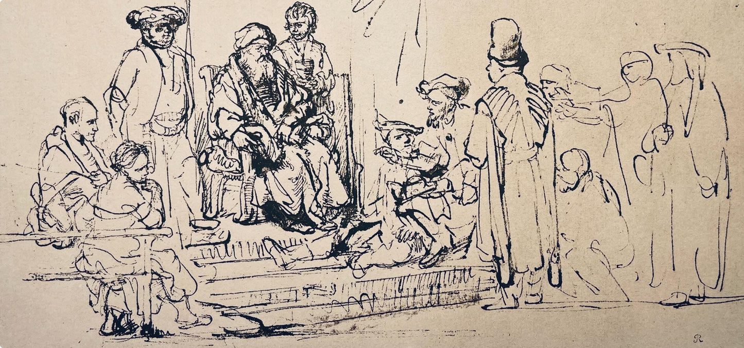 Rembrandt Van Rijn, The Brothers Asking Jacob To Let Benjamin Go With Them, Collotype