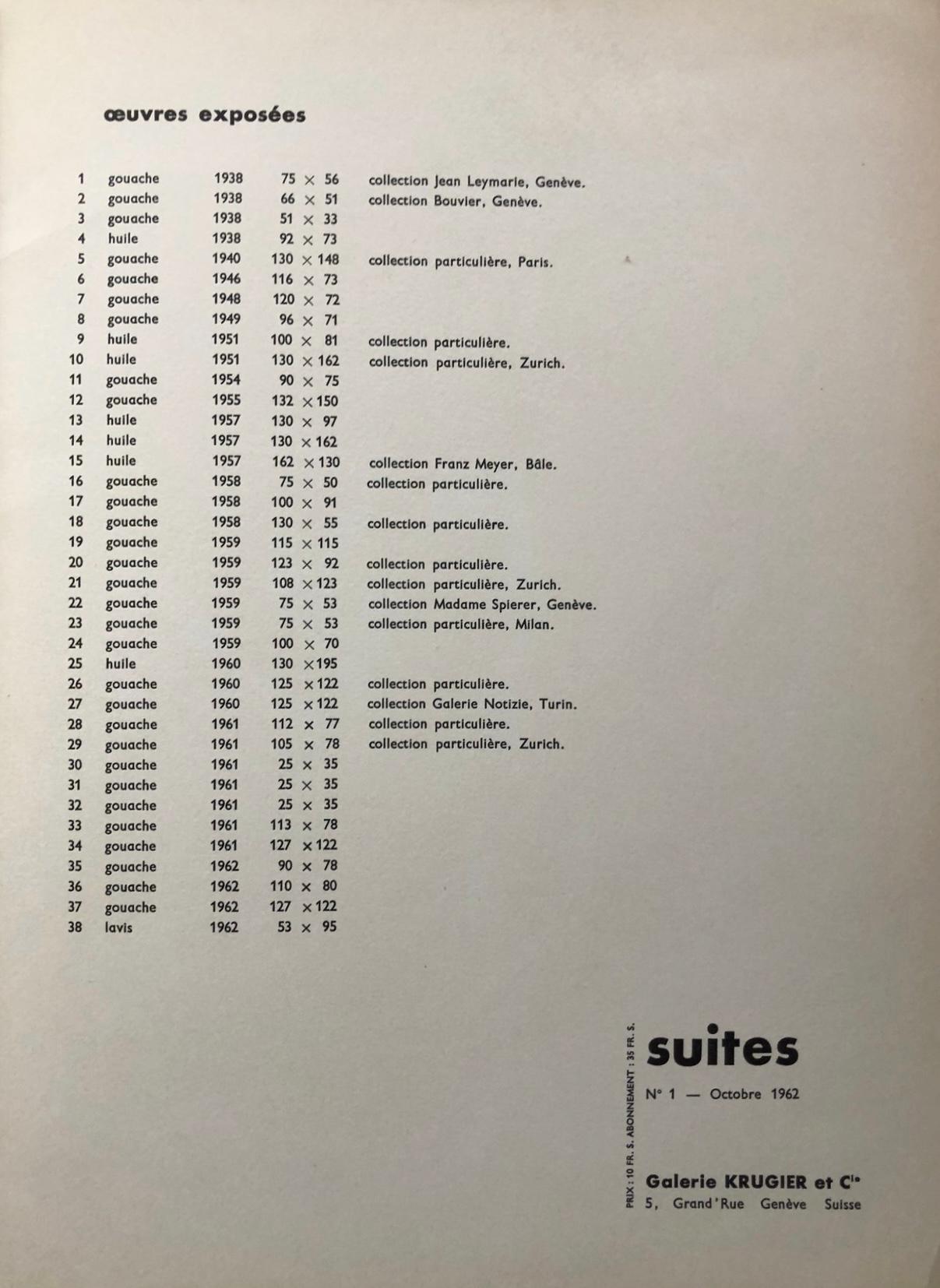 Geer Van Velde, Composition, Suites N1, Lithograph