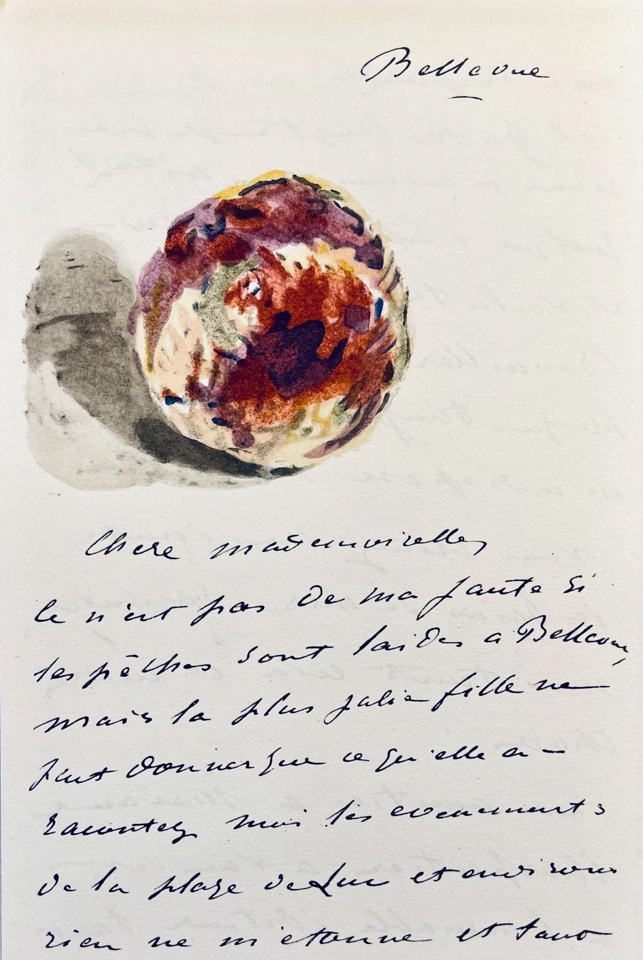 Douard Manet, Composition, Douard Manet, Letters With Aquarelles, Lithograph