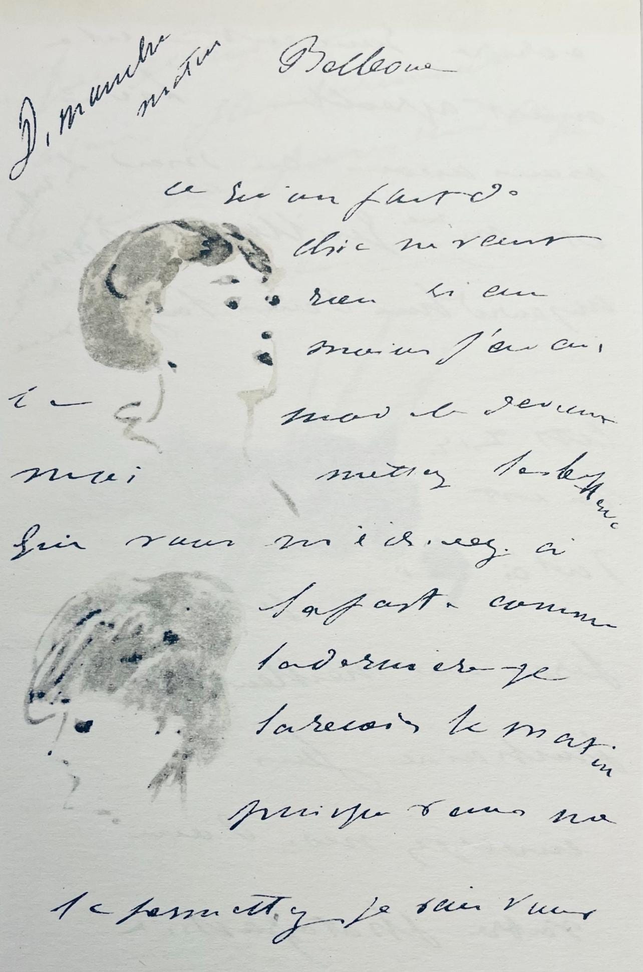 Douard Manet, Composition, Douard Manet, Letters With Aquarelles, Lithograph