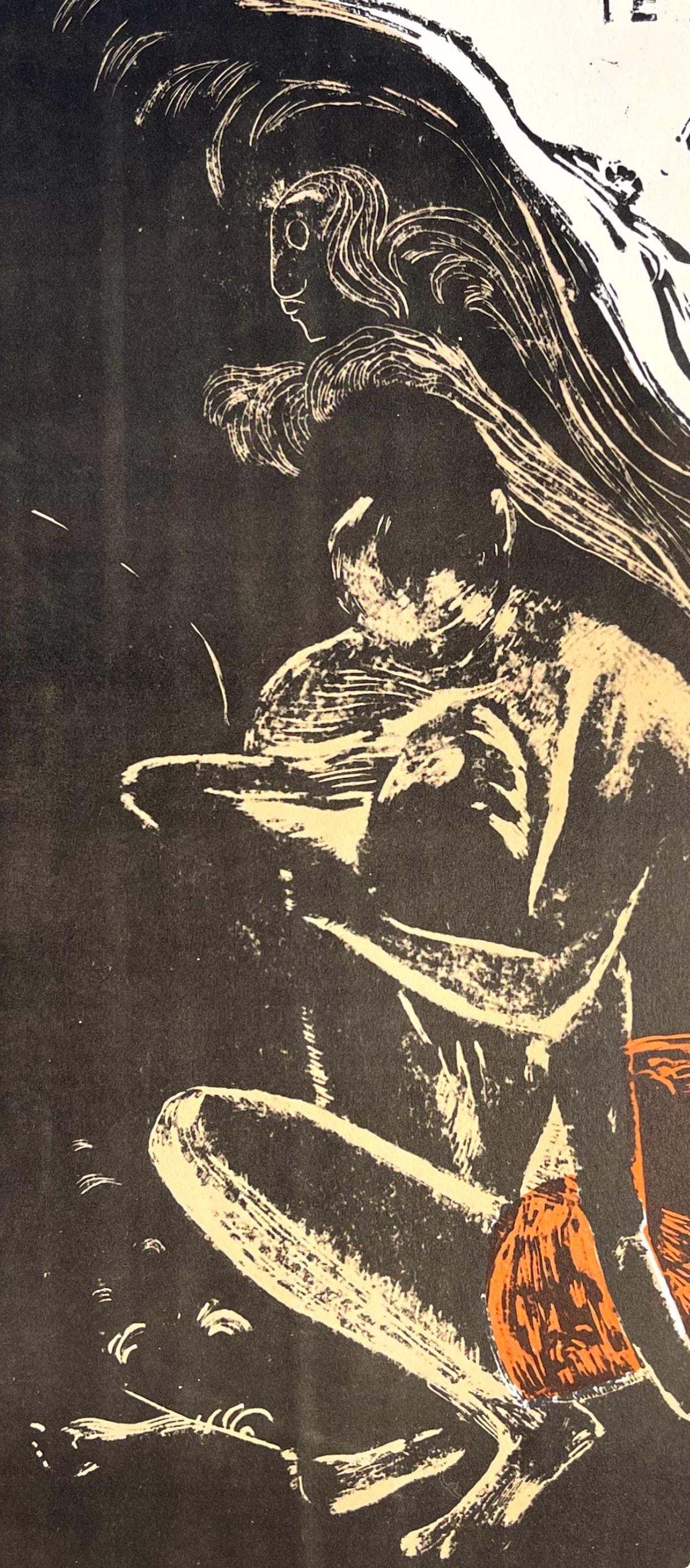 Paul Gauguin, Here We Make Love (Te Faruru), Woodcut