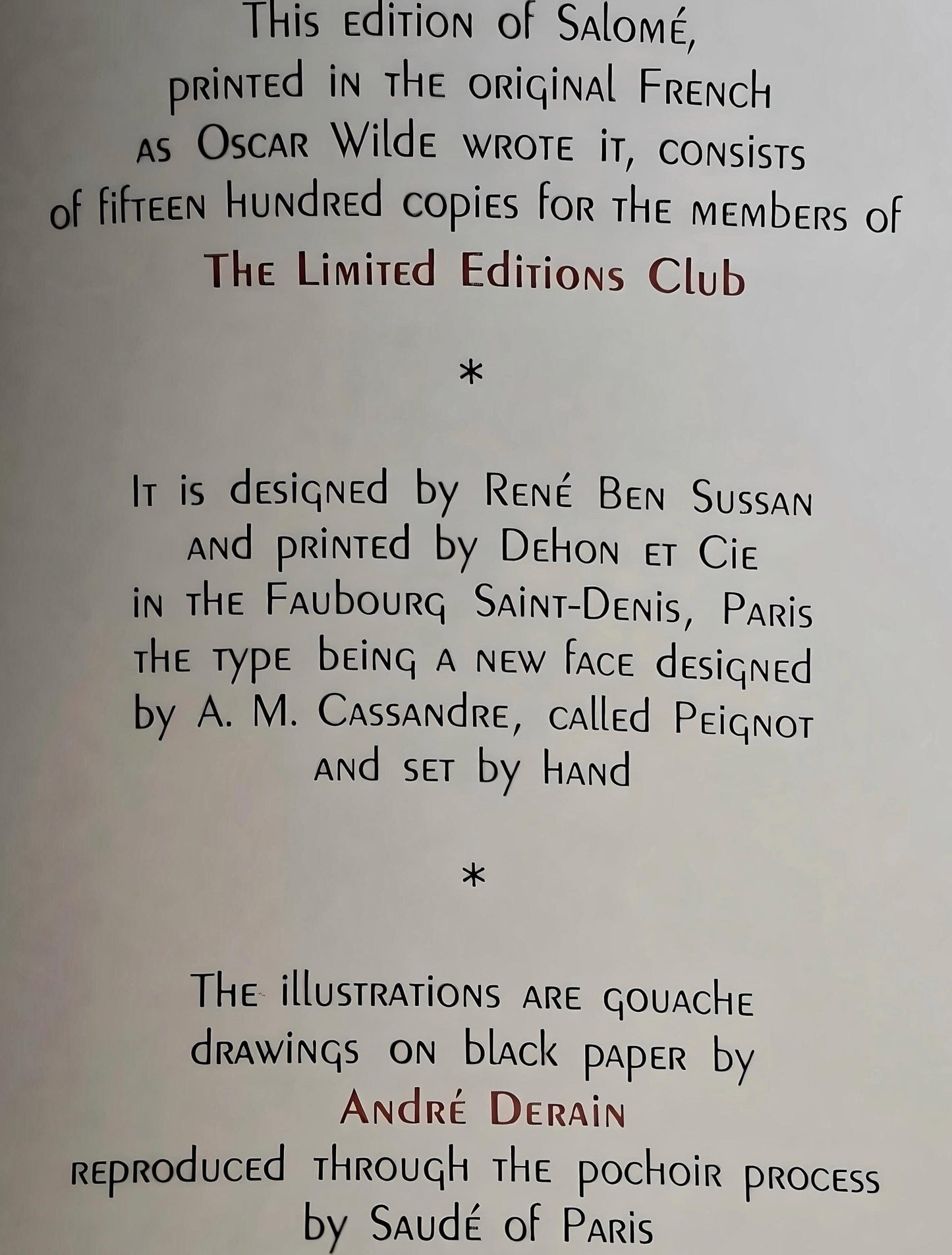 Andr Derain, Composition, Salom, Lithograph