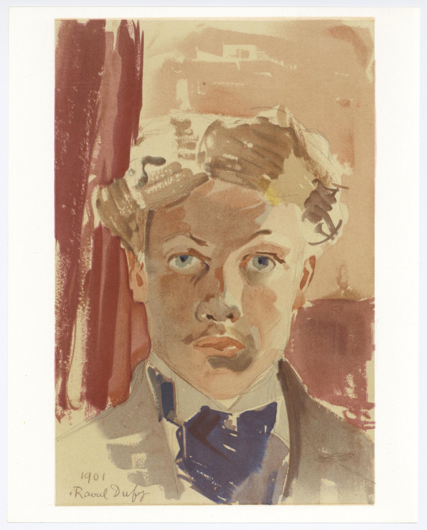 Raoul Dufy, Autoportrait, Lettre Mon Peintre Raoul Dufy, Lithograph