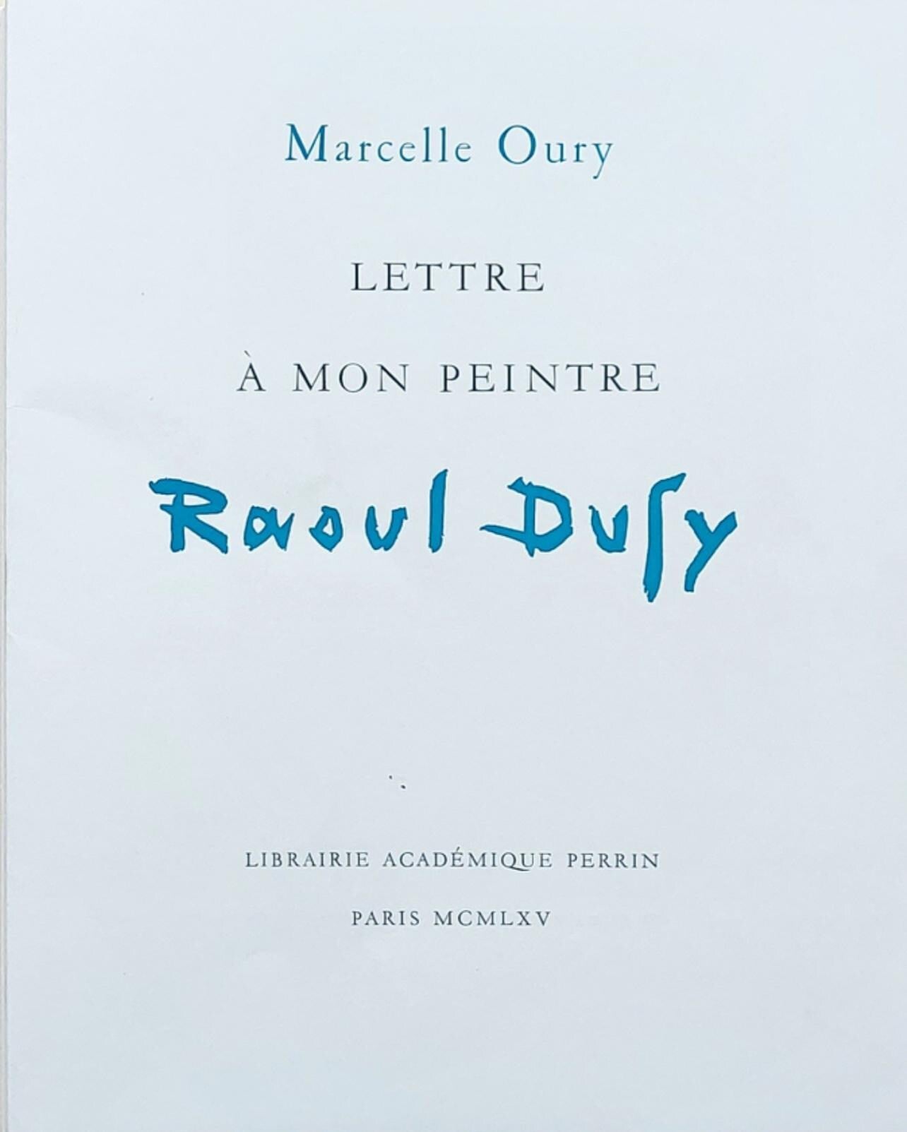 Raoul Dufy, Le Prince De Joinville, Lettre Mon Peintre Raoul Dufy, Lithograph