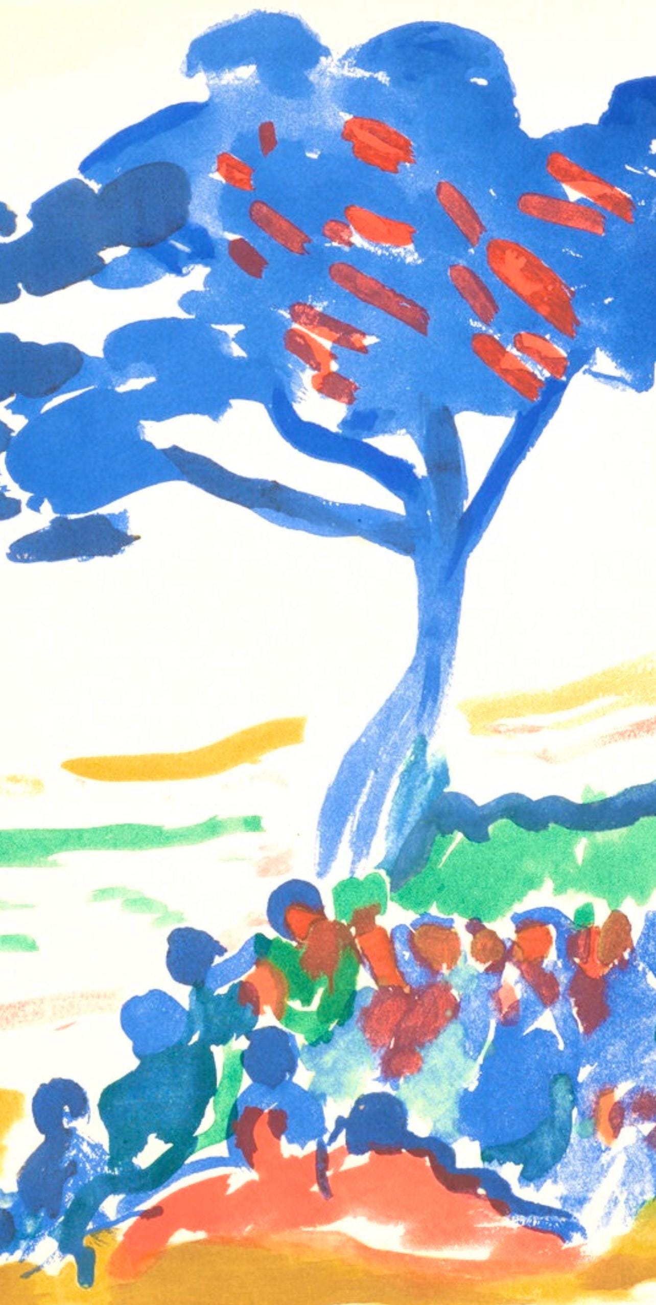Andr Derain, Paysage De L'Arbre Bleu, Douze Contemporains, Lithograph