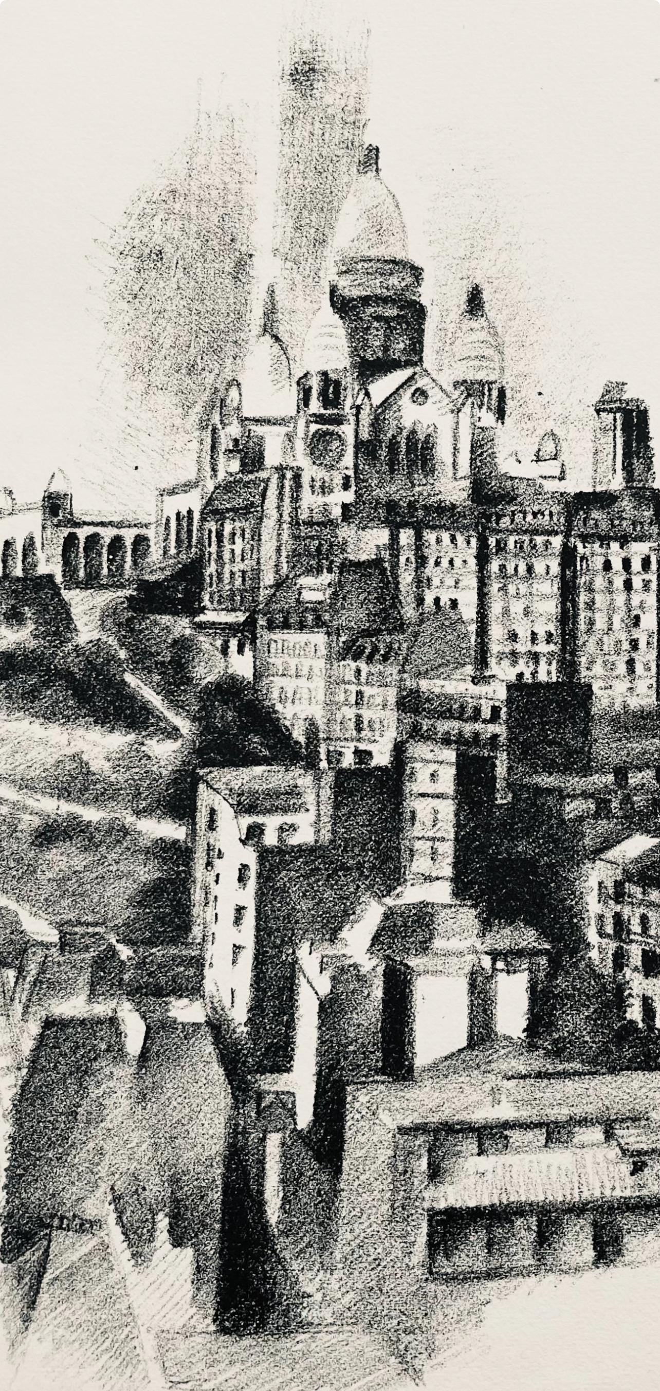 Robert Delaunay, La Butte Montmartre Et Le Sacre-Cur (Habasque 720-728), Allo! Paris!, Lithograph