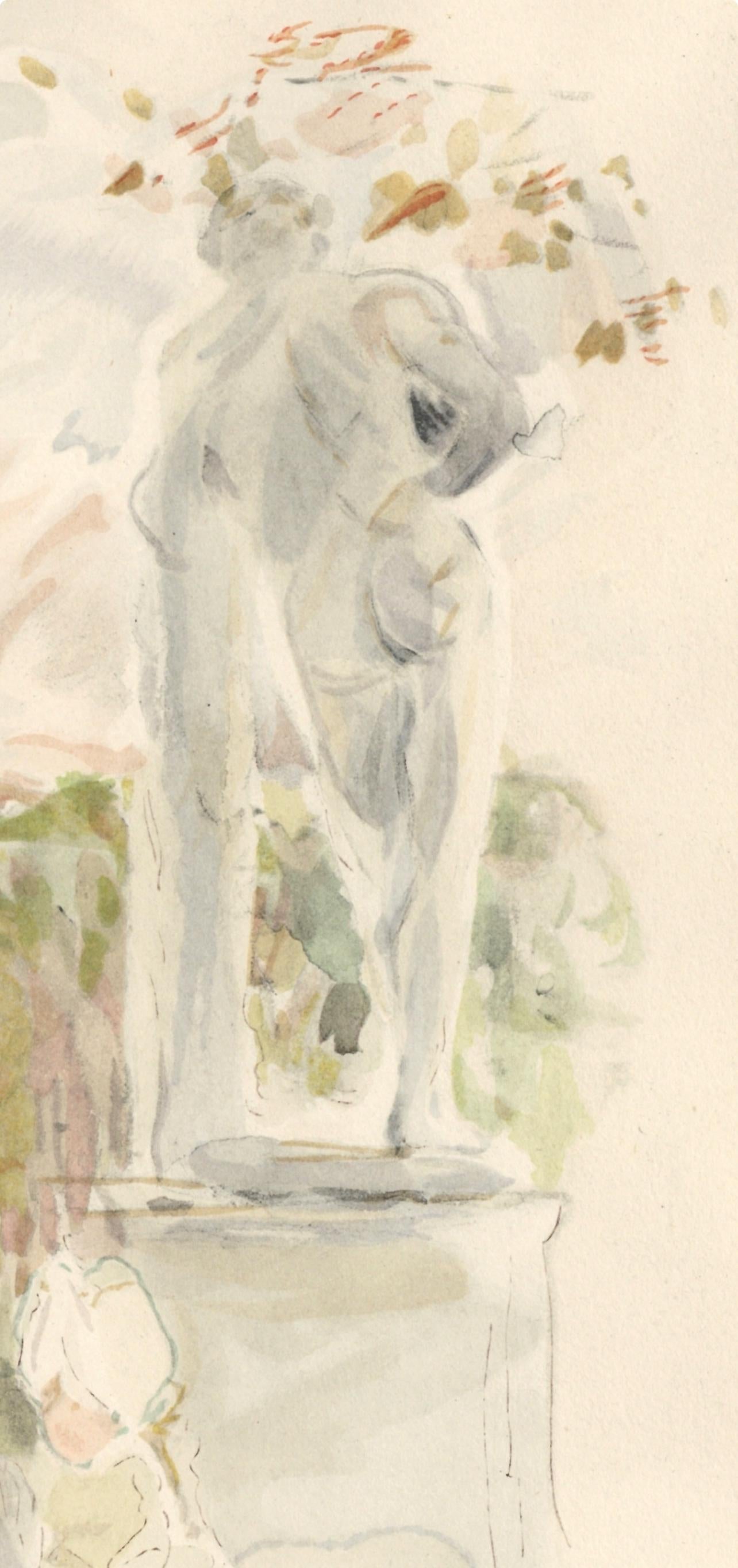 Berthe Morisot, Les Tuileries, Berthe Morisot Seize Aquarelles, Lithograph