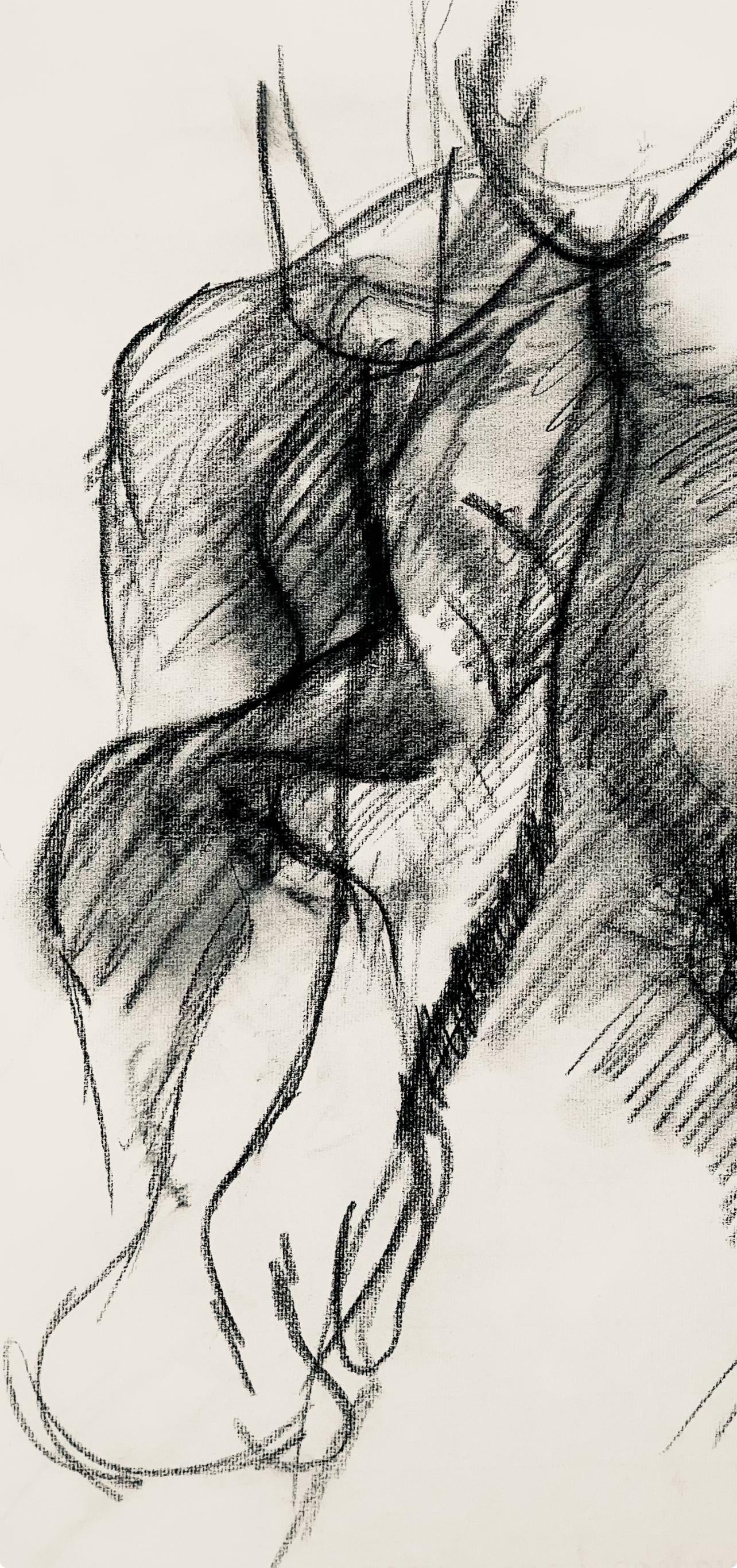 Ian Hornak, Renaissance Female Nude Figure Study, 1963, Original Drawing