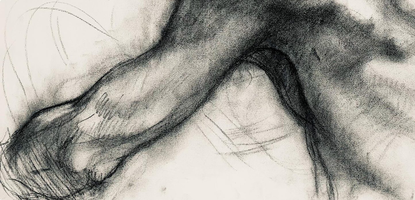 Ian Hornak, Renaissance Male Nude Figure Study, 1963, Original Drawing
