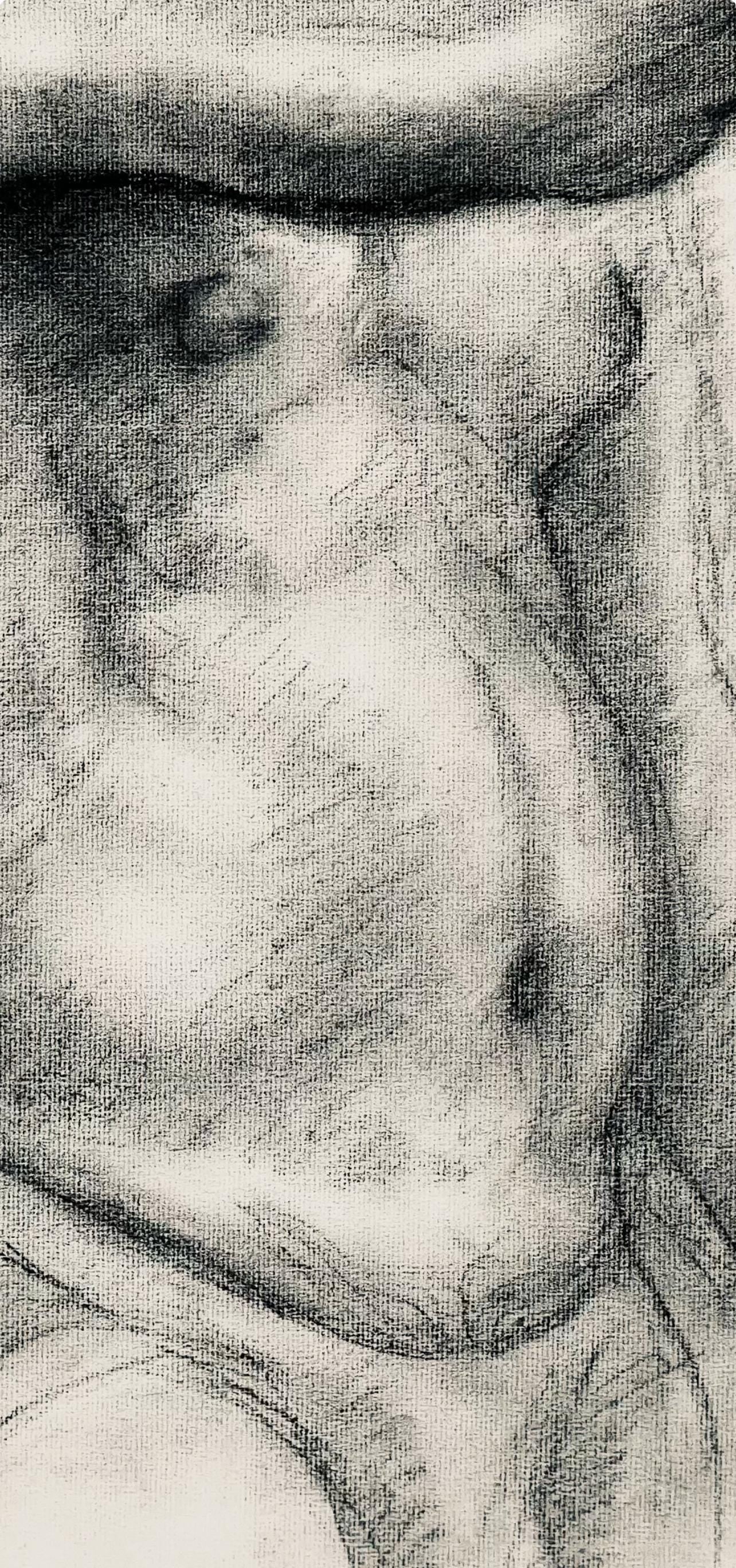 Ian Hornak, Renaissance Male Nude Figure Study, 1963, Original Drawing