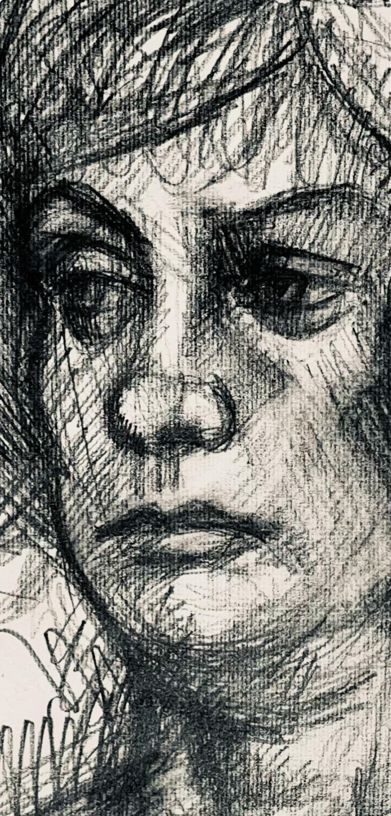 Ian Hornak, Renaissance Female Nude Figure Study, 1963, Original Drawing