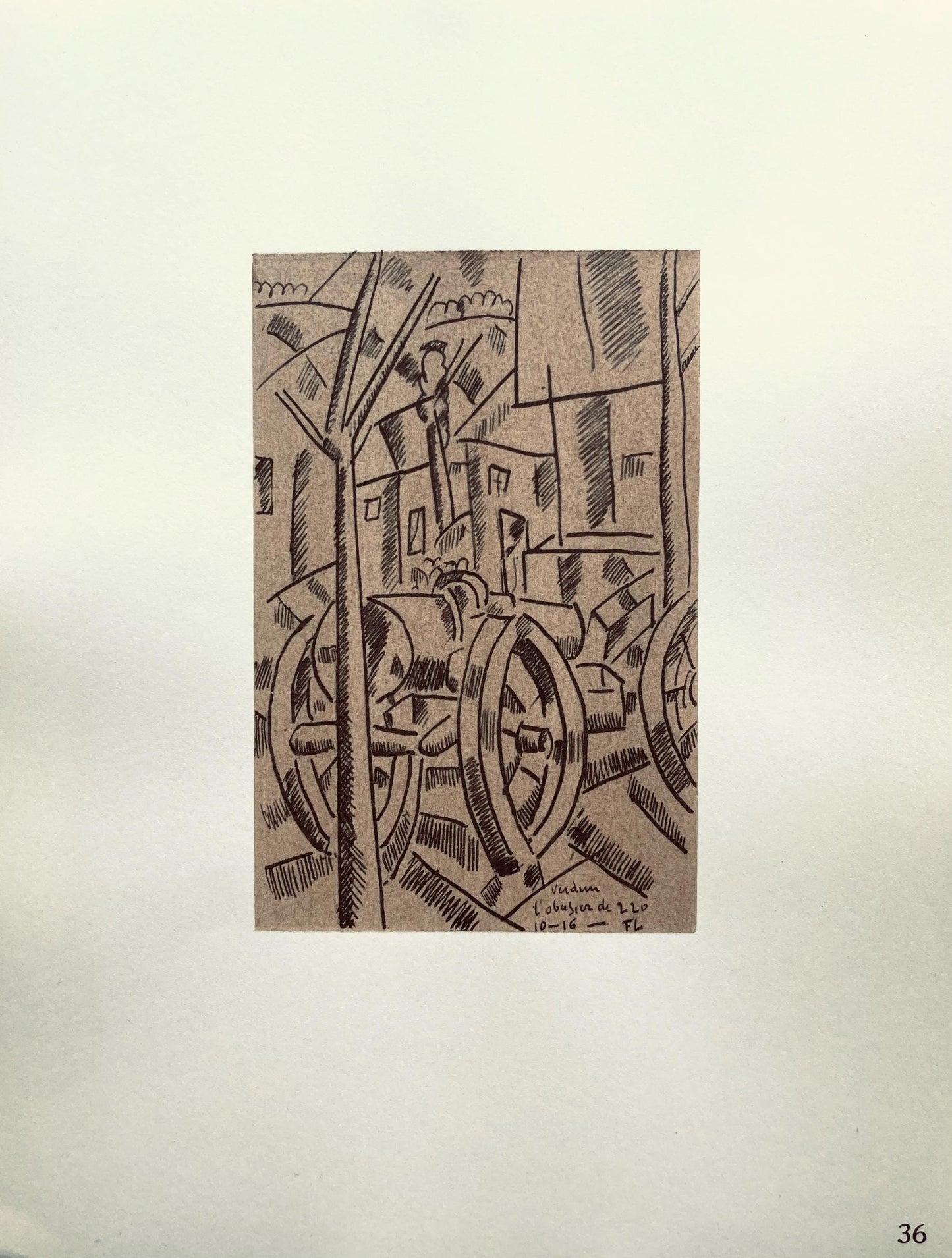 Fernand Lger, L'Obusier De 220, Fernand Lger, Dessins De Guerre, Lithograph