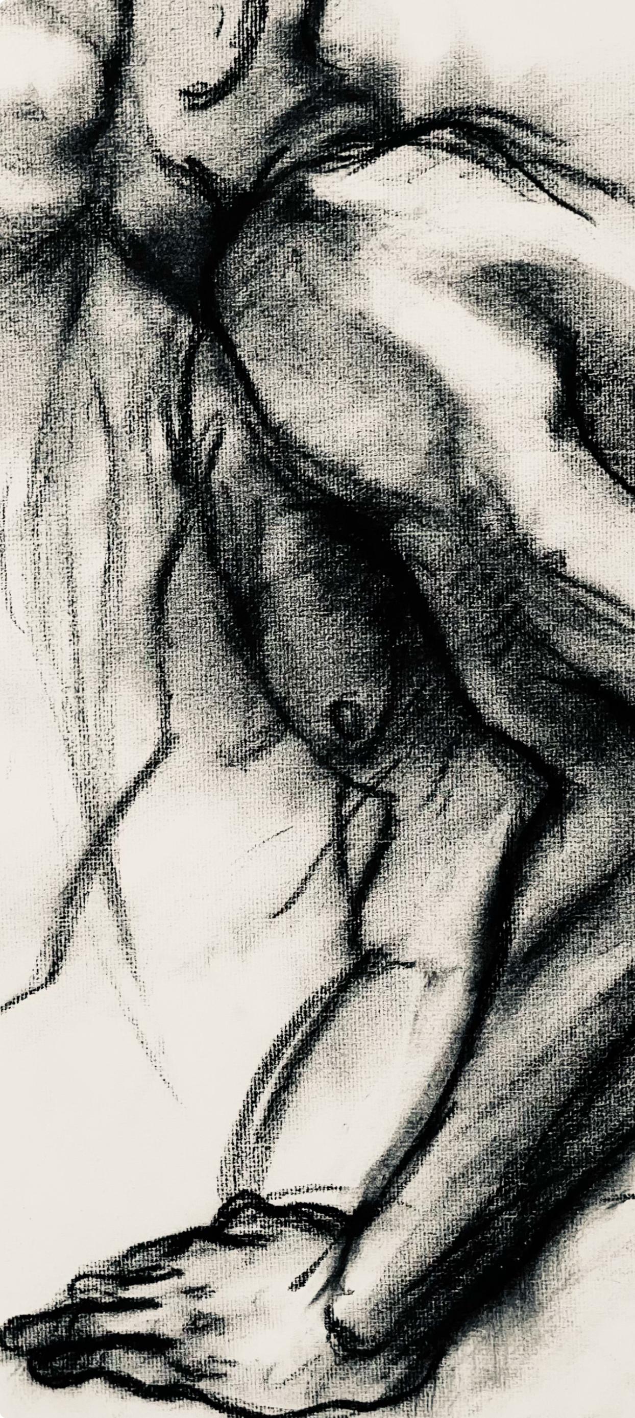 Ian Hornak, Renaissance Male Nude Figure Study, 1963, Original Drawing