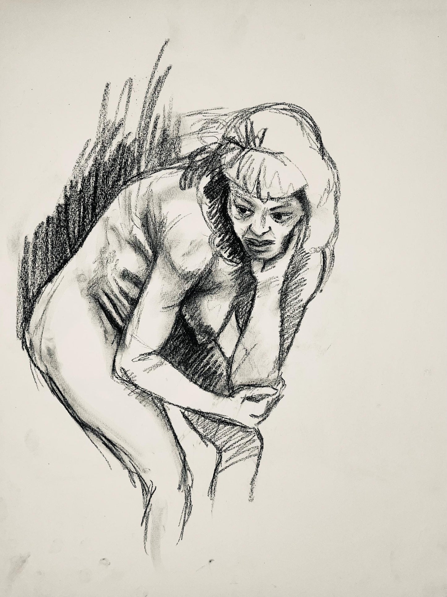 Ian Hornak, Renaissance Female Nude Figure Study, 1963, Original Drawing