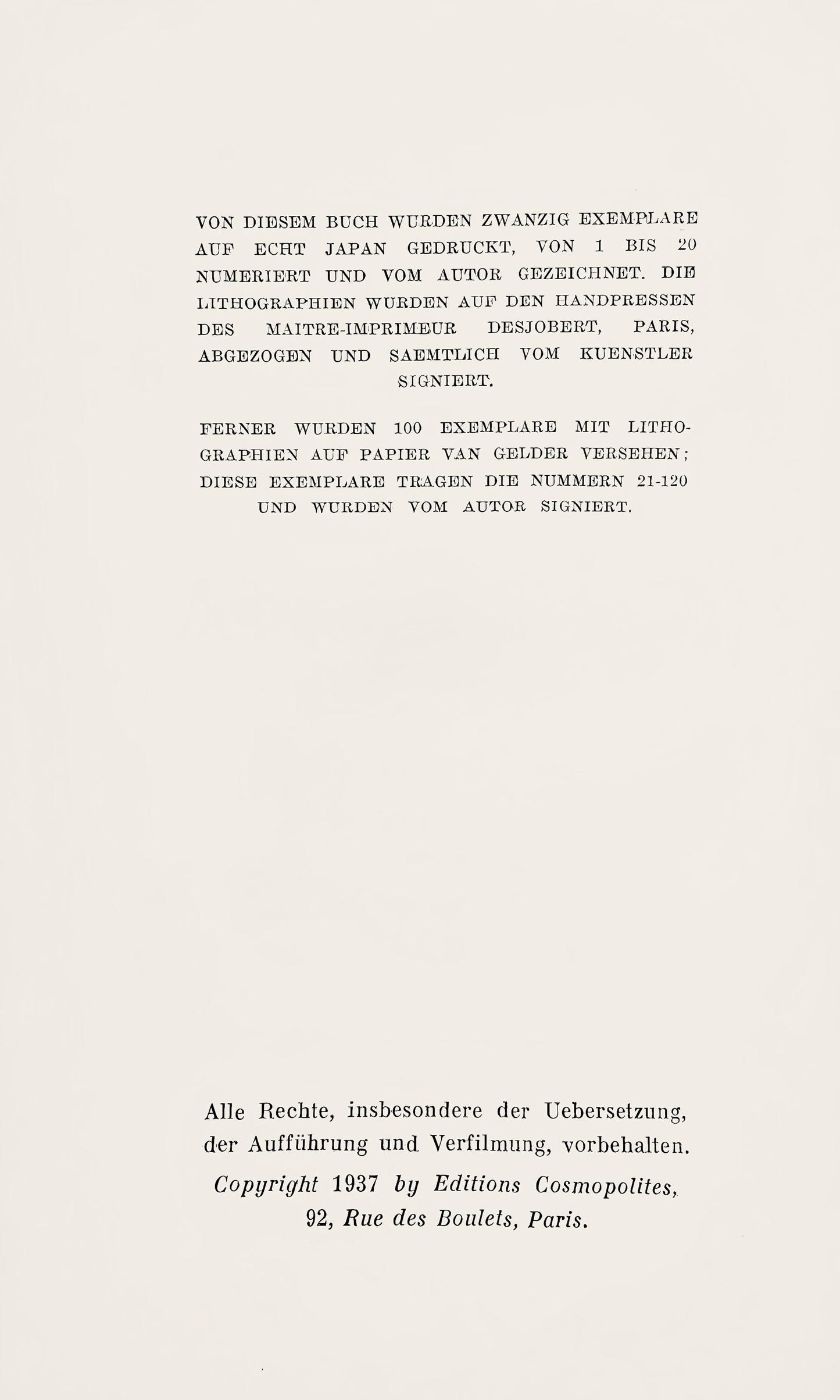 Max Beckmann, Composition (Gallwitz 286; Hofmaier 323-329; Rifkind 150 1-7), Der Mensch ist kein Haustier, Lithograph