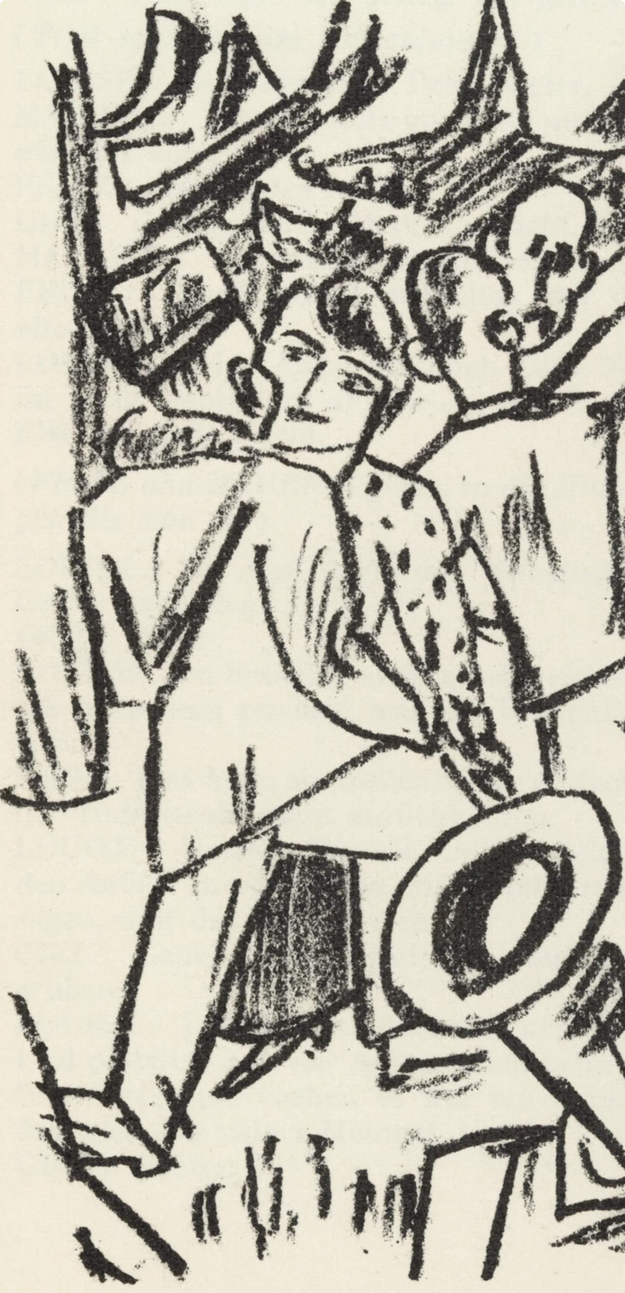 Max Beckmann, Composition (Gallwitz 286; Hofmaier 323-329; Rifkind 150 1-7), Der Mensch Ist Kein