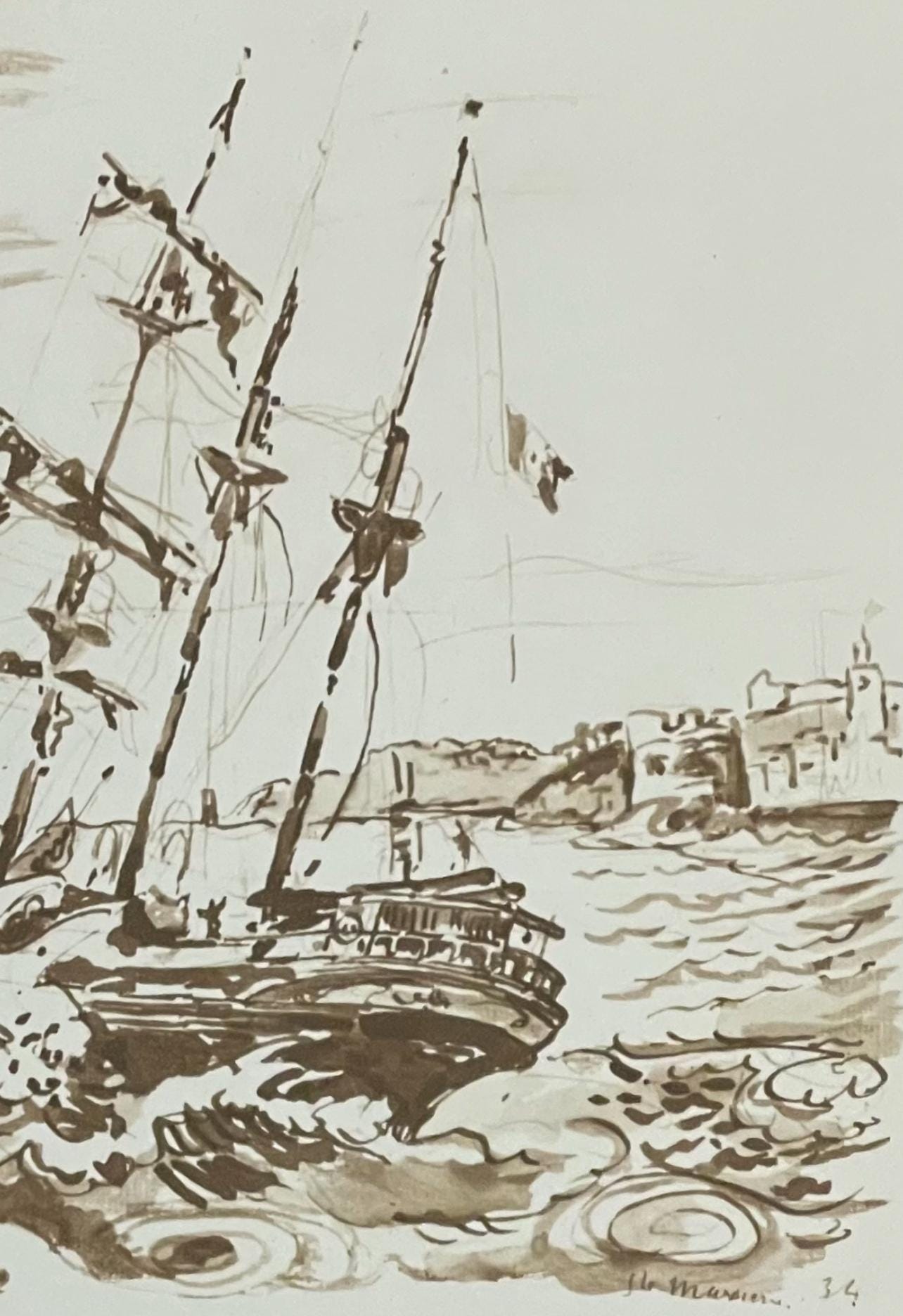 Paul Signac, Le Trois-Mts Au Plein, Signac Dessins, Lithograph