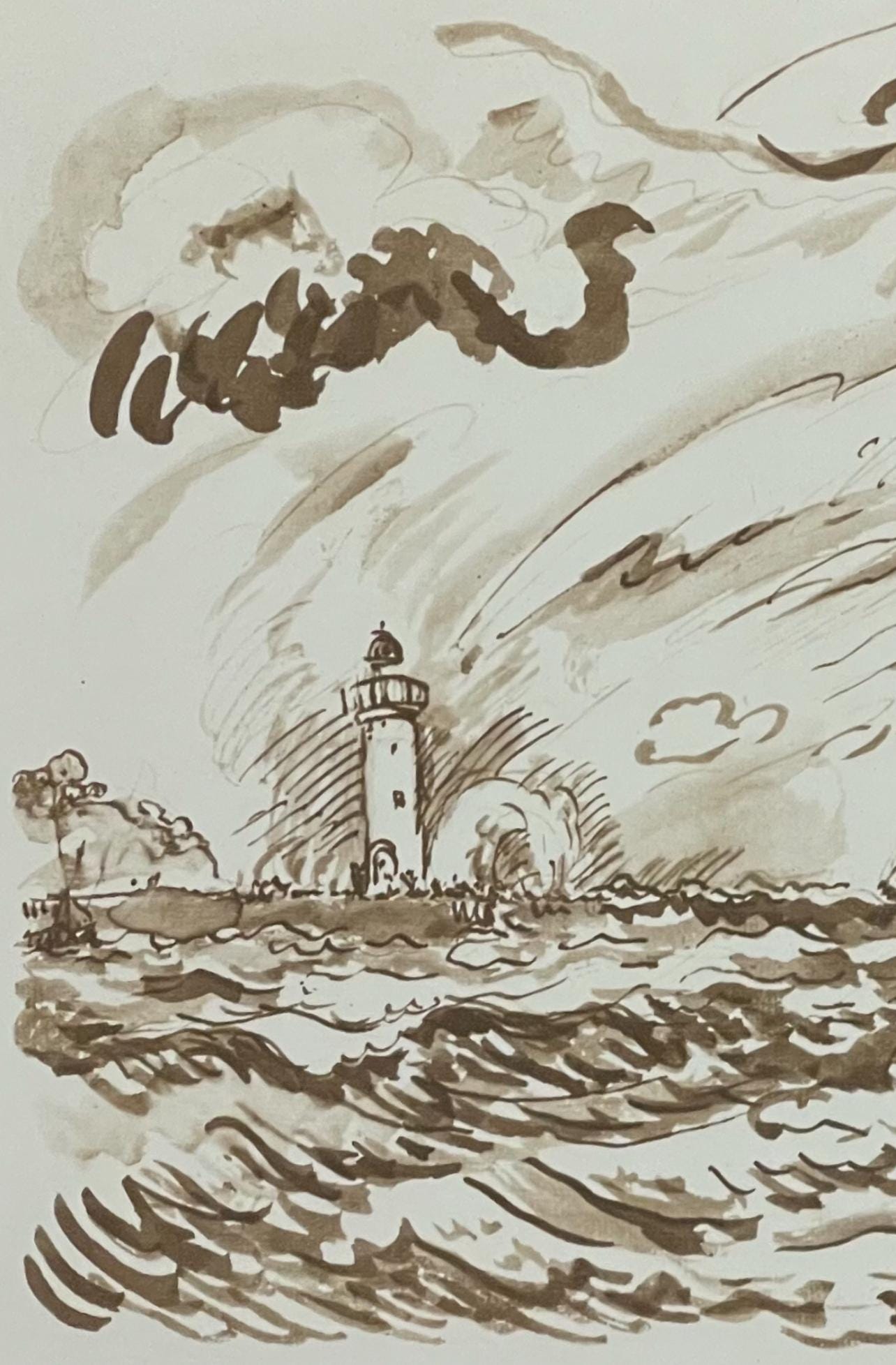 Paul Signac, Le Trois-Mts Au Plein, Signac Dessins, Lithograph
