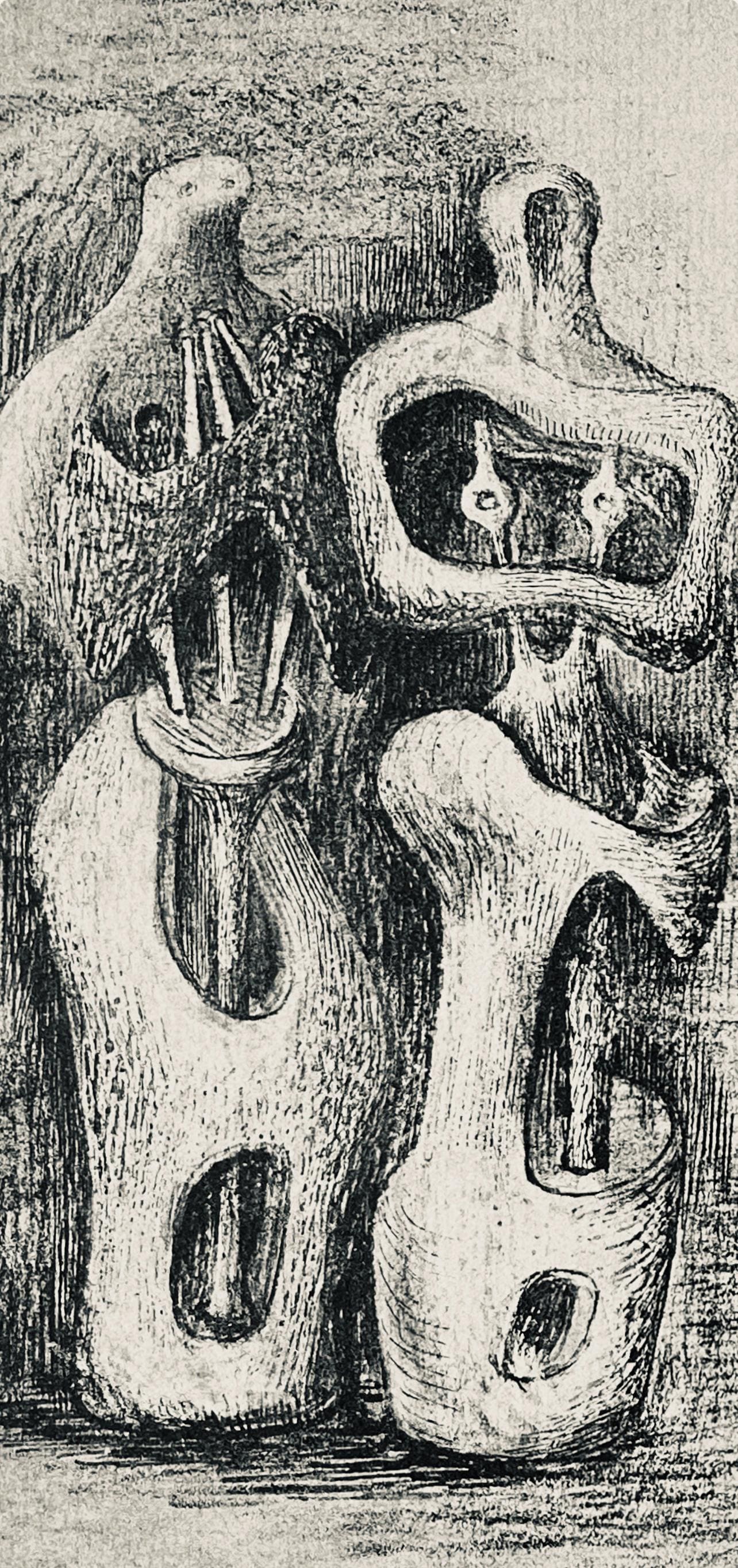 Henry Moore, Standing Figures, The Drawings Of Henry Moore, Lithograph